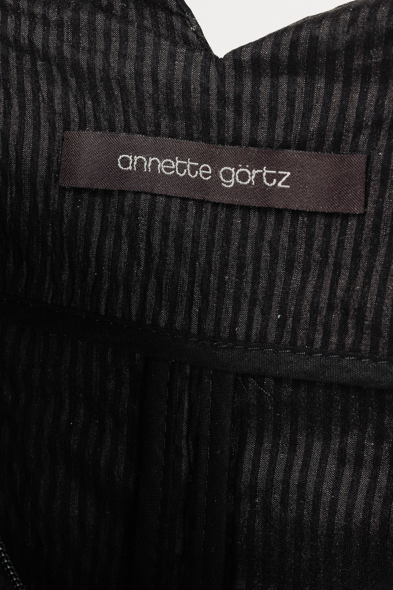 Annette Gortz Annette Gortz Split Black Pinstripe Bubble-Hem Skirt-Pants Size 31" - 4 Thumbnail