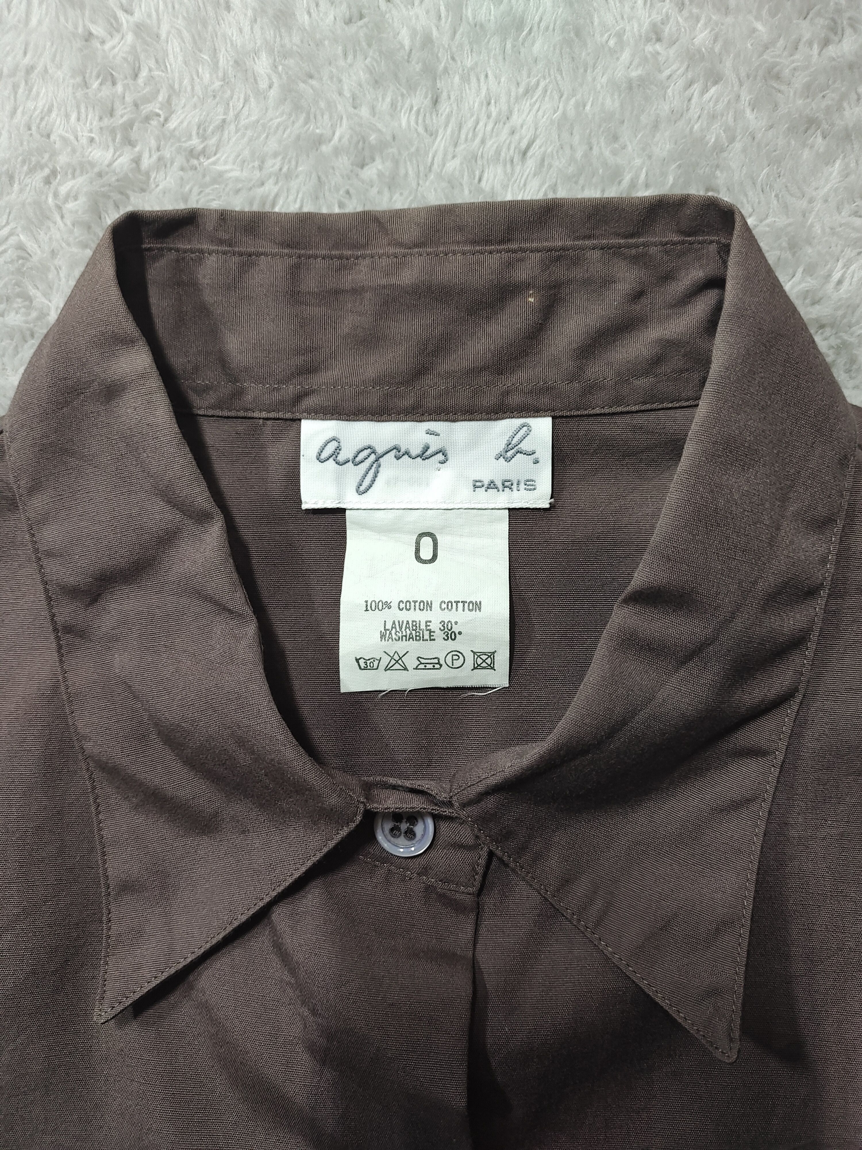 Designer × agnes b. VINTAGE AGNES B BROWN BUTTON UP LONG SLEEVE Size XS / US 0-2 / IT 36-38 - 8 Thumbnail