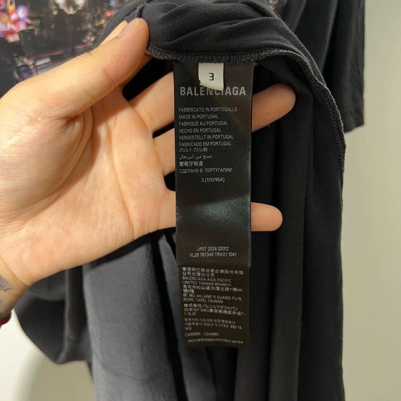 Balenciaga Balenciaga 24SS Black City Print Short-Sleeve T-Shirt Size US L / EU 52-54 / 3 - 5 Thumbnail