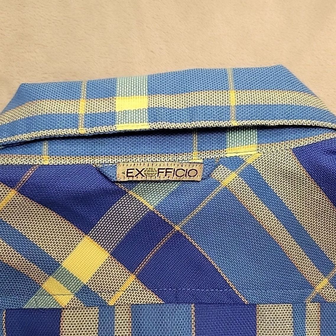 ExOfficio VINTAGE EXOFFICIO Shirt Mens S Blue Plaid Insect Shield Outdoors Hiking Fishing Shirt Size US S / EU 44-46 / 1 - 7 Thumbnail