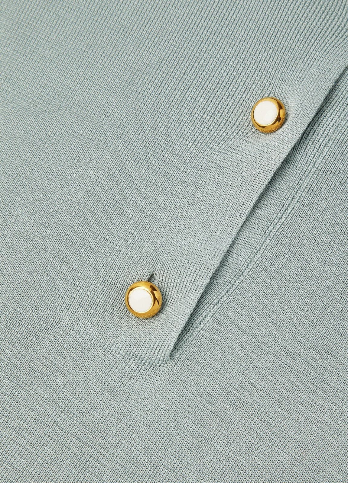 Loro Piana o1srvl11e0526 FAP6276 Lyskamm Midi Dress in Light Blue Size M / US 6-8 / IT 42-44 - 3 Thumbnail