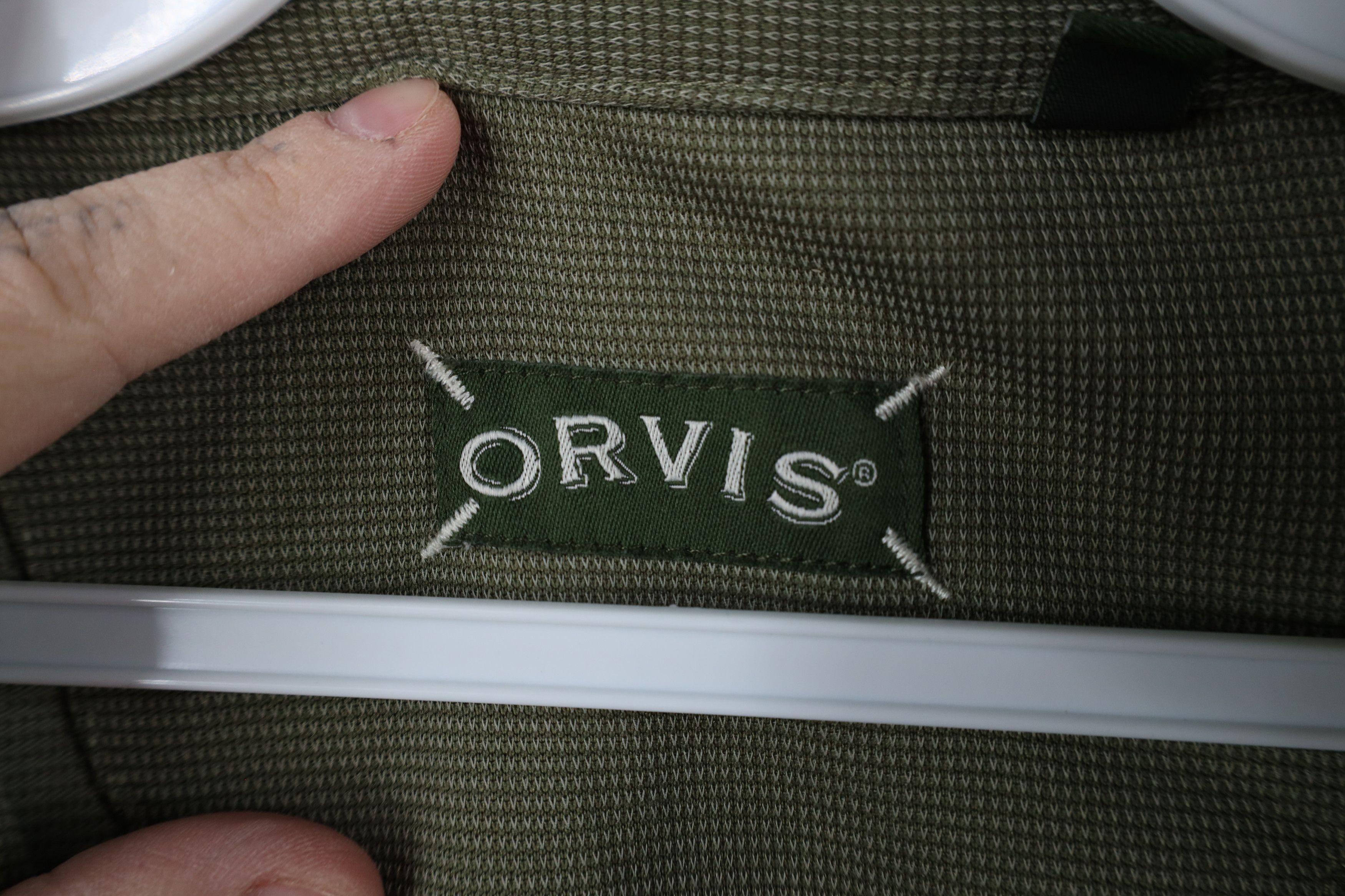 Orvis × Vintage Vintage Orvis Short Sleeve Collared Knit Button Shirt Green Size US XL / EU 56 / 4 - 8 Thumbnail