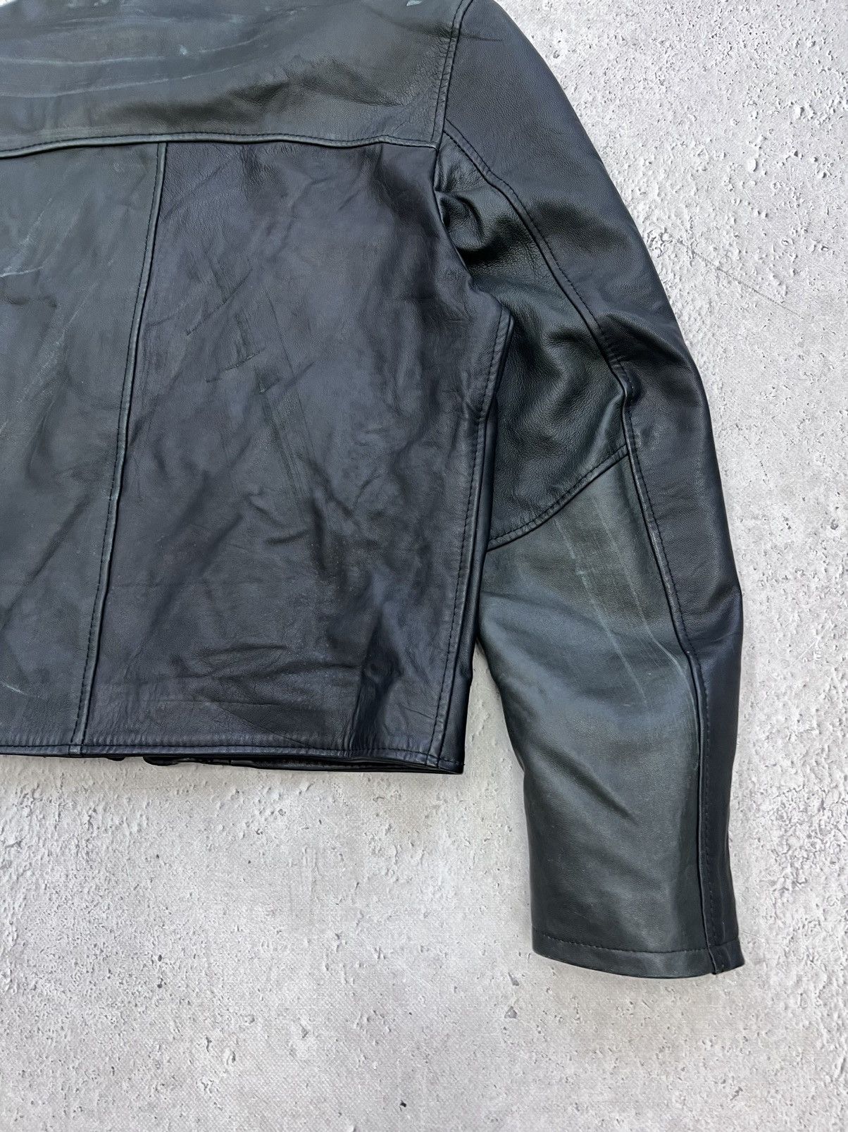 Vintage Vintage 90's 14thaddiction style Leather hood Jacket Size US M / EU 48-50 / 2 - 11 Thumbnail