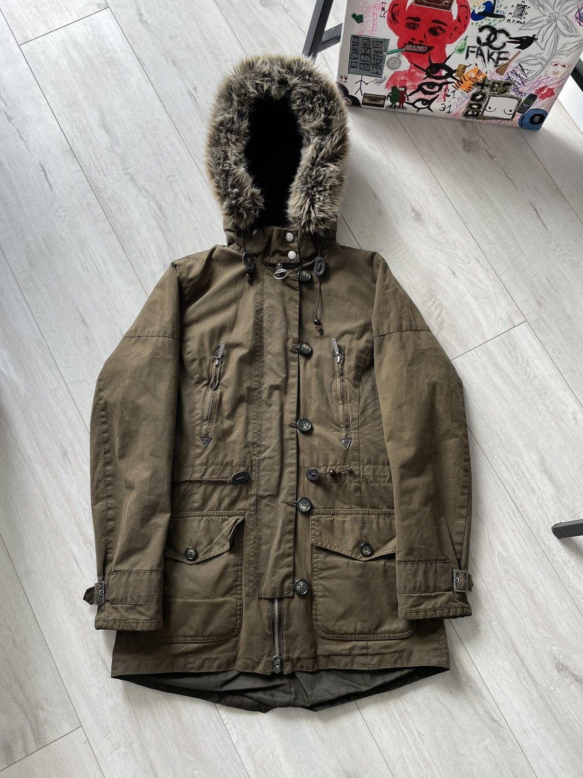 Barbour Barbour Waxed Vintage Troop Parka Fur Jacket Size M / US 6-8 / IT 42-44 - 1 Thumbnail