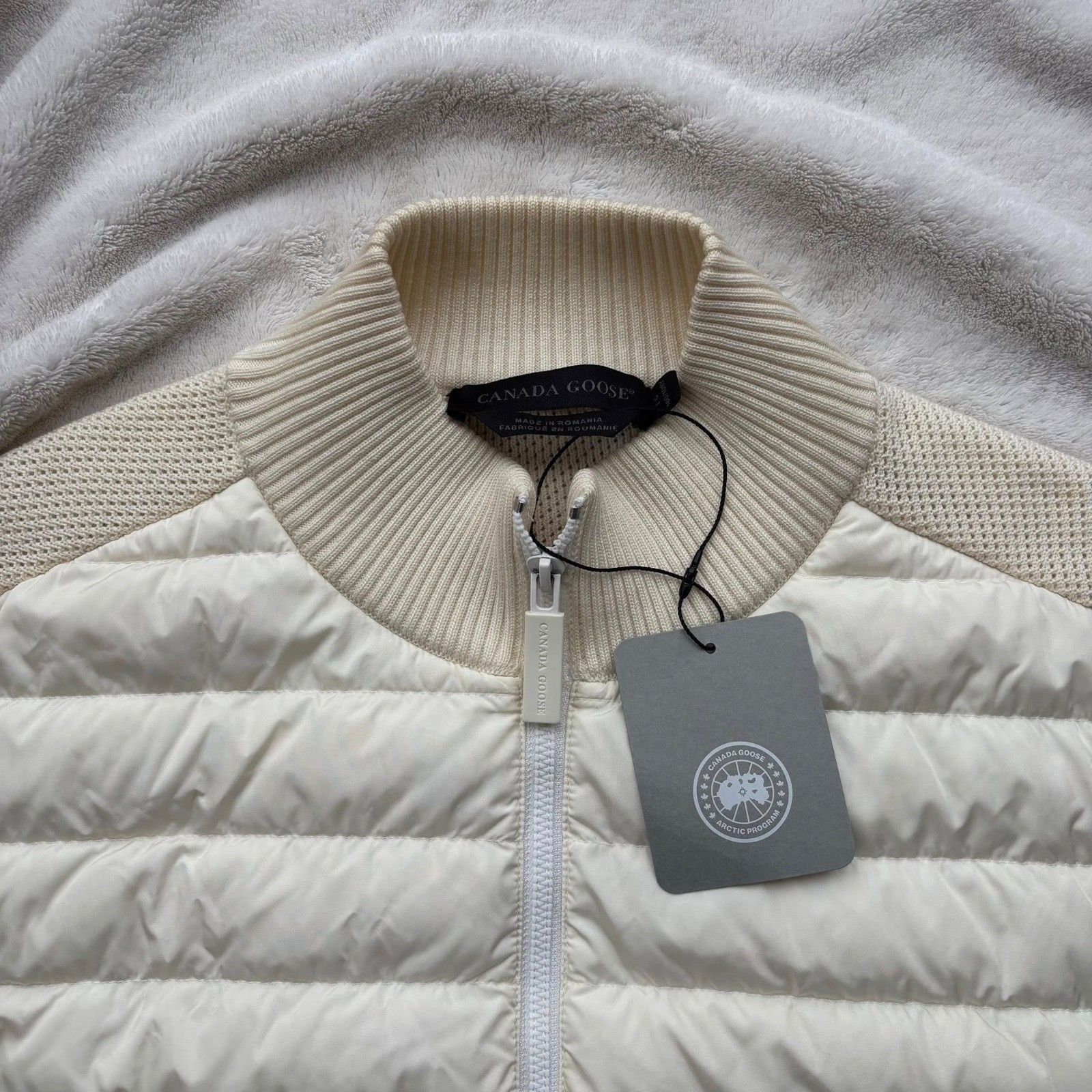 Canada Goose Canada Goose Hybridge Cottongrass Knit Full Zip Jacket Size US L / EU 52-54 / 3 - 2 Thumbnail