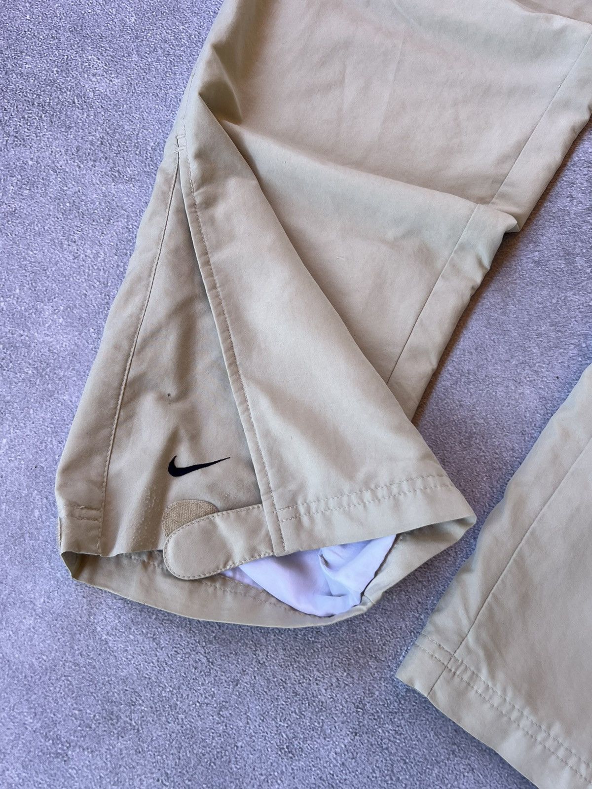 Nike ⚡ Vintage Nike White Drill Pants Y2K Cyber 2000s – Size L Size US 34 / EU 50 - 6 Thumbnail