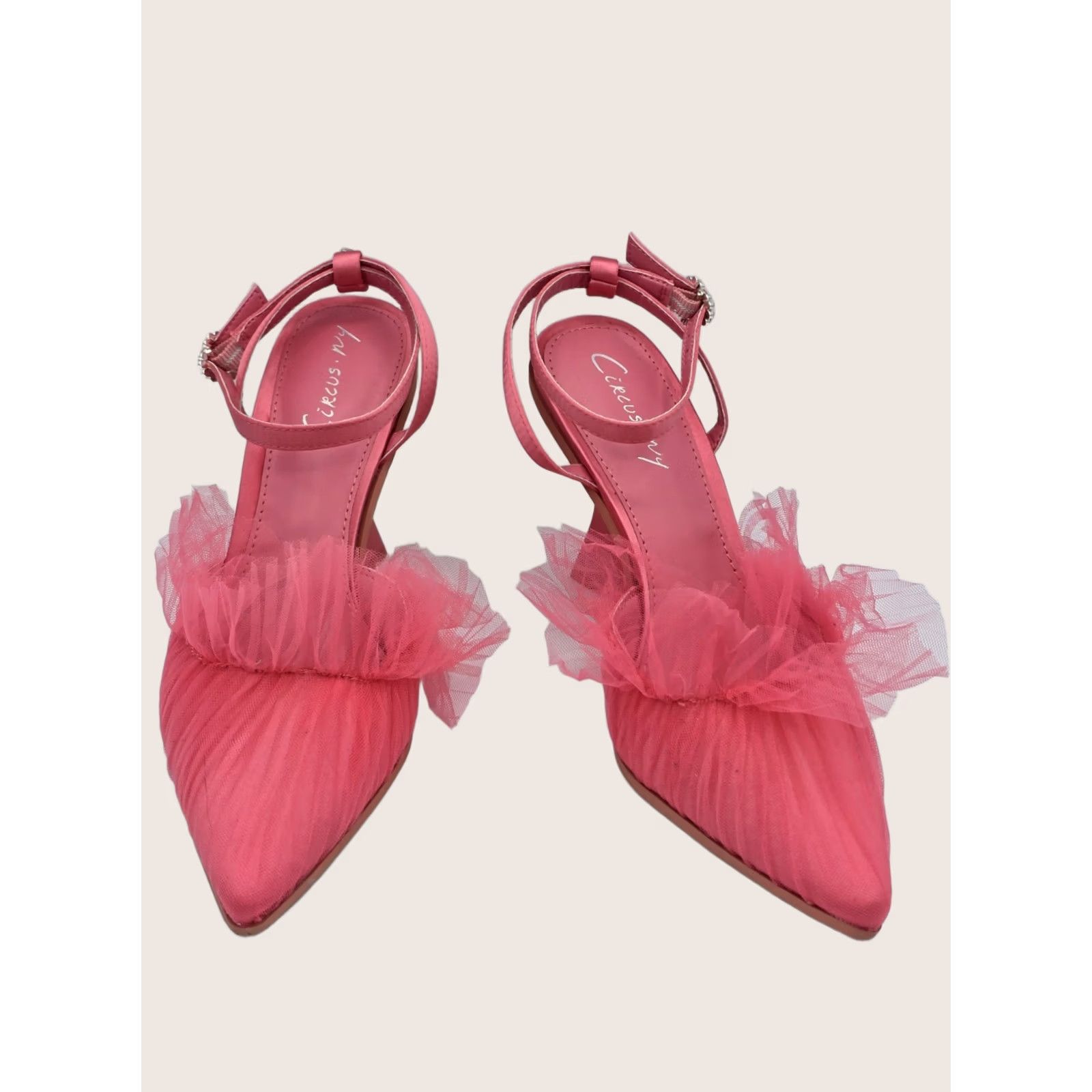 Vintage Circus NY by Sam Edelman Michelle Heeled Pumps Pointed Toe 7.5 M Punk Pink Sandal Women Slide Punk Pink 7.5 Mens Womens Girls Boys Size US 8 / IT 38 - 1 Thumbnail