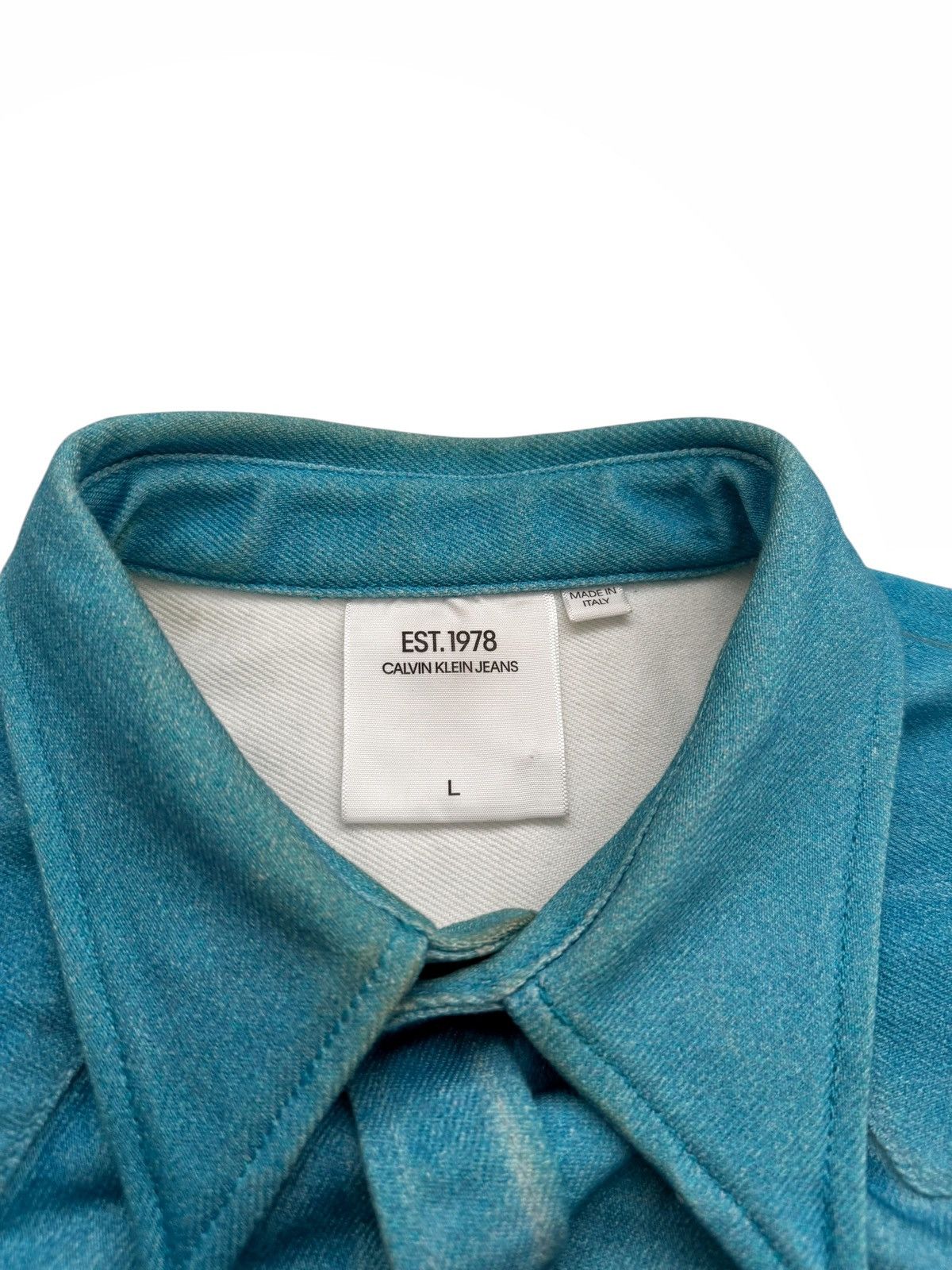 Calvin Klein Running Horse Cowboy Allover Print Denim Shirt Size US L / EU 52-54 / 3 - 5 Thumbnail
