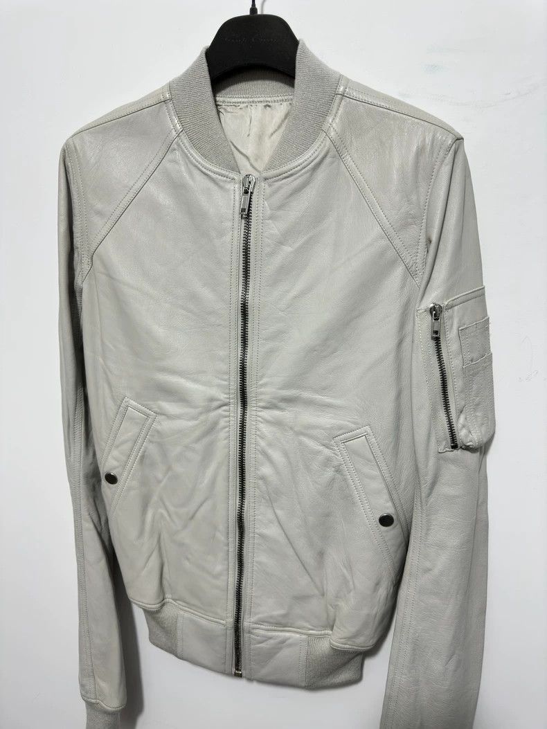 Rick Owens rick owens leather bomber jacket in gray-2508 Size US M / EU 48-50 / 2 - 3 Thumbnail