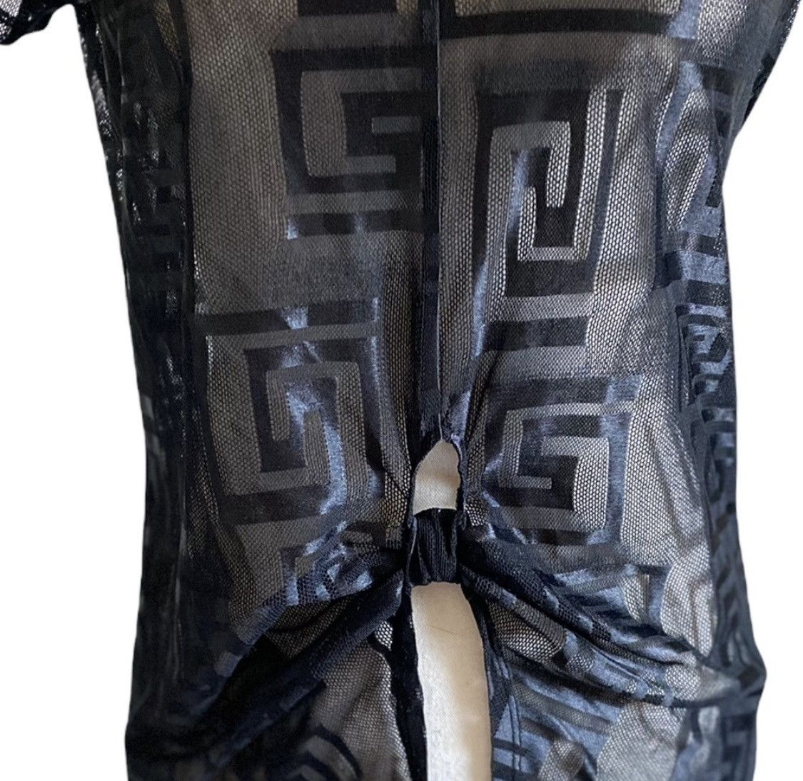 Other BLACK SHEER EMBROIDERED SHORT SLEEVE KNOTTED DUSTER TOP SZ M Size M / US 6-8 / IT 42-44 - 6 Thumbnail
