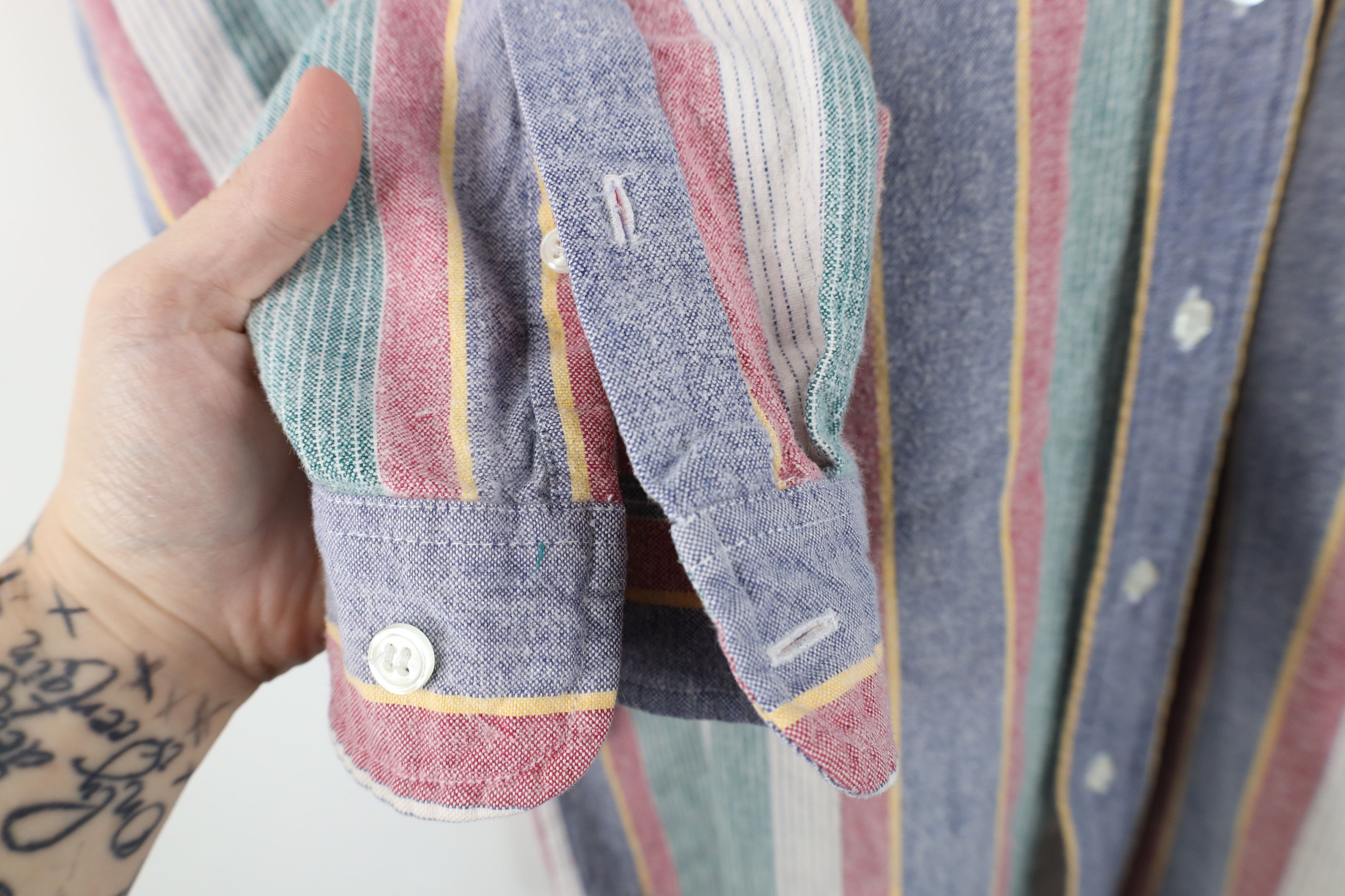 Vintage Vintage 90s Streetwear Striped Flannel Button Down Shirt Size US XXL / EU 58 / 5 - 5 Thumbnail