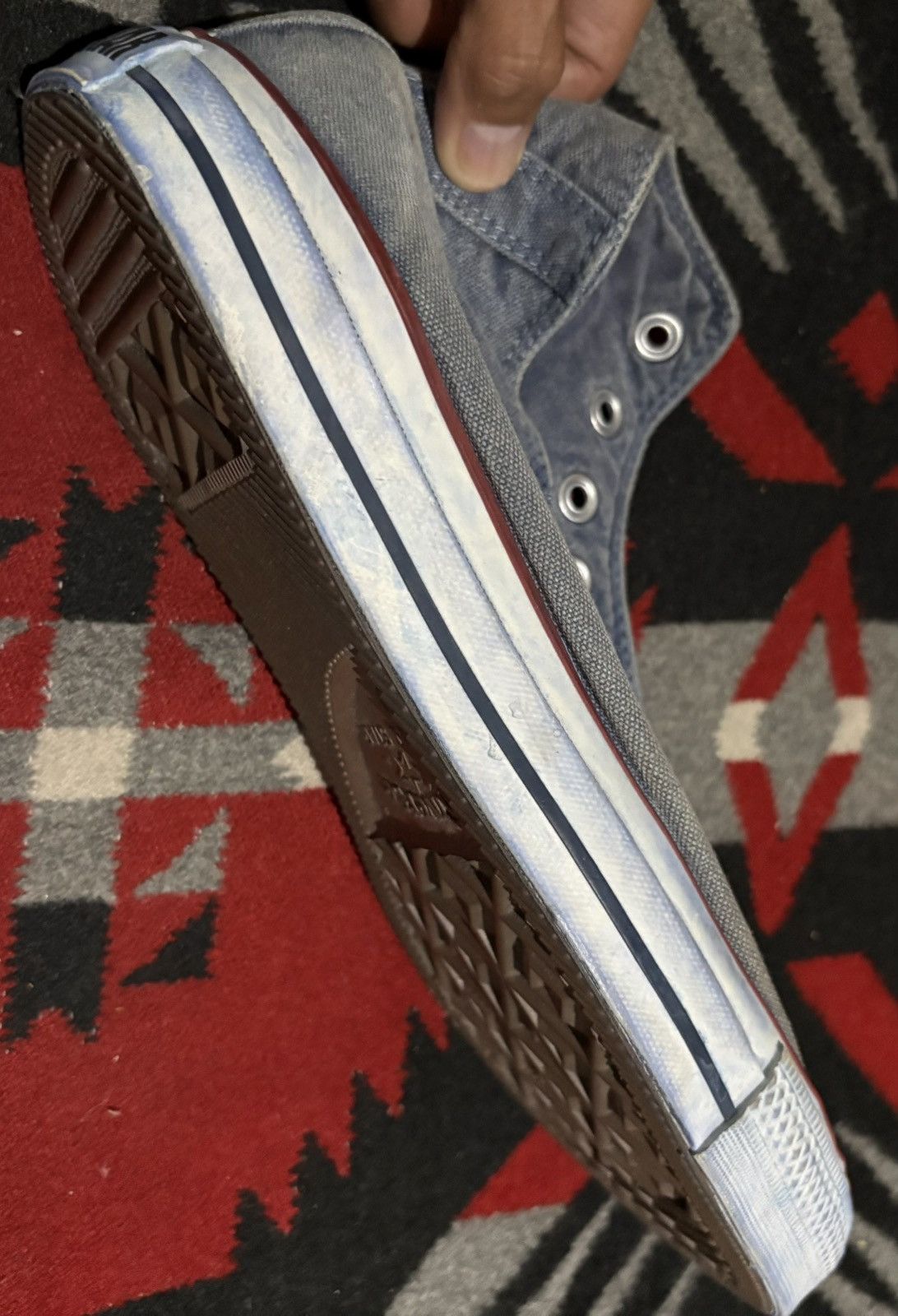 Converse Distressed Indigo Finish Hi Tops Size US 10 / EU 43 - 4 Thumbnail