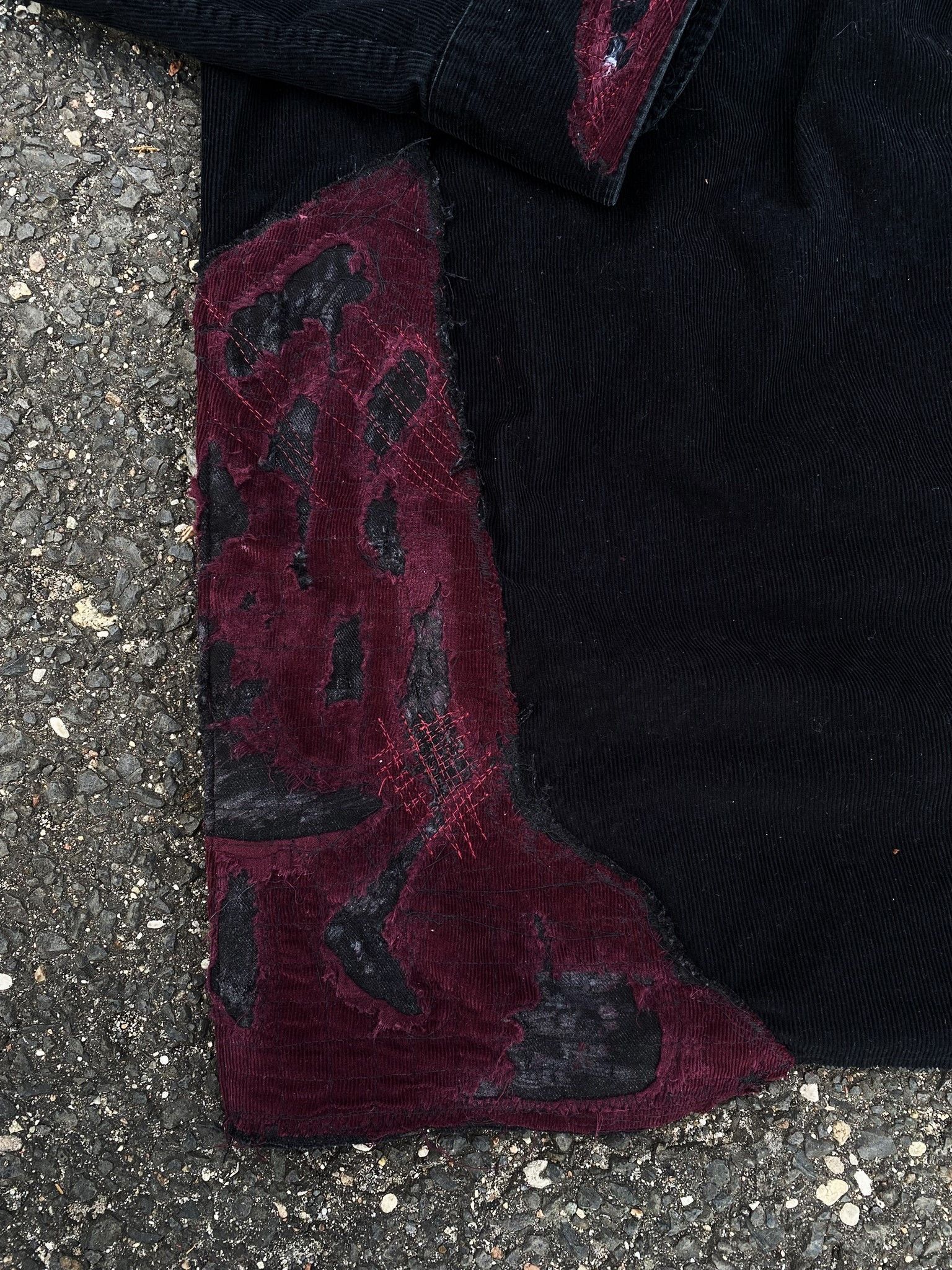 Other Vintage Repaired Patchwork Kapital Inspired Black corduroy Size US L / EU 52-54 / 3 - 16 Thumbnail