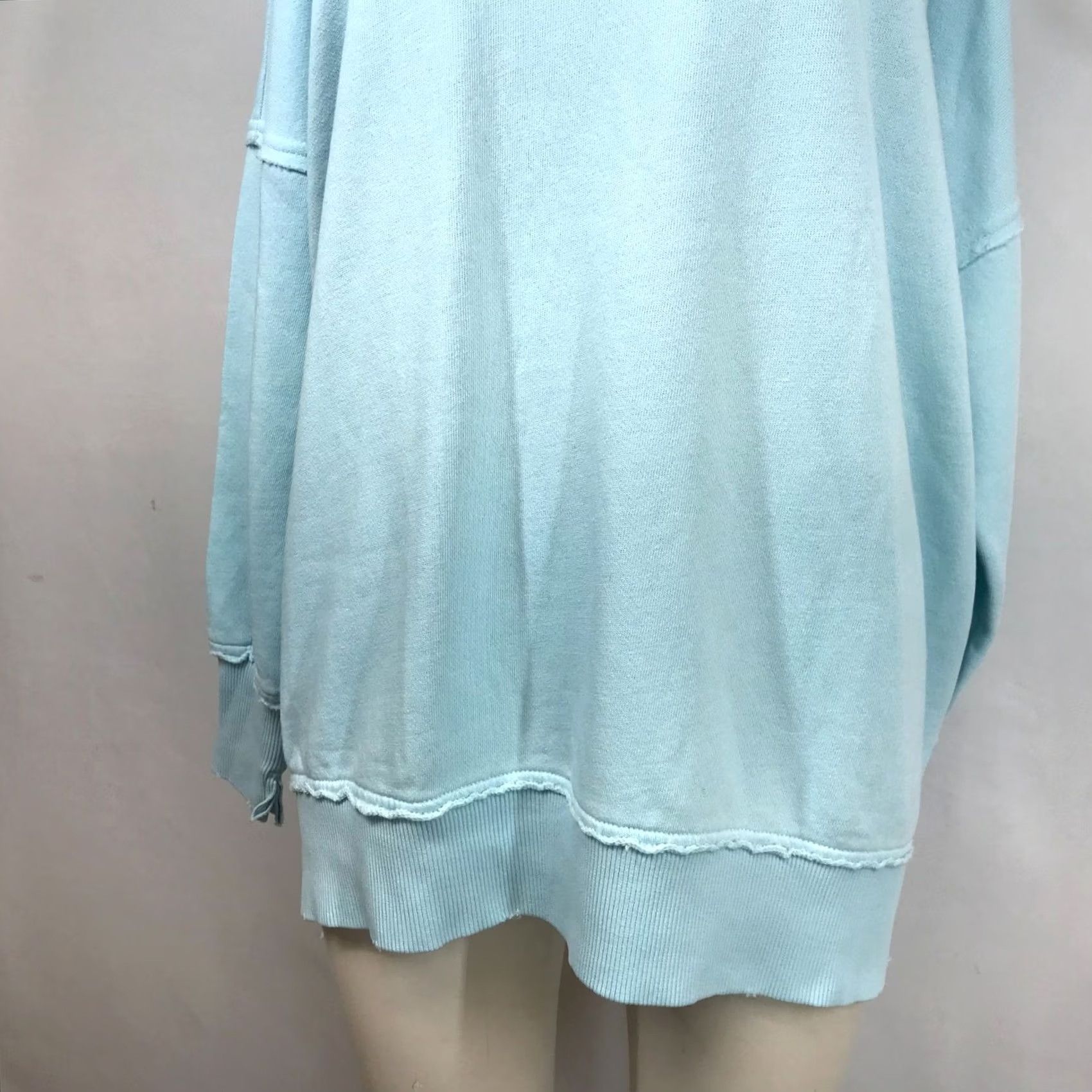 Vintage AERIE Sweatshirt Women's XXS Blue Long Sleeve Crew Neck Cotton Blend Pullover Activewear Size XXS / US 00 / IT 34 - 3 Thumbnail