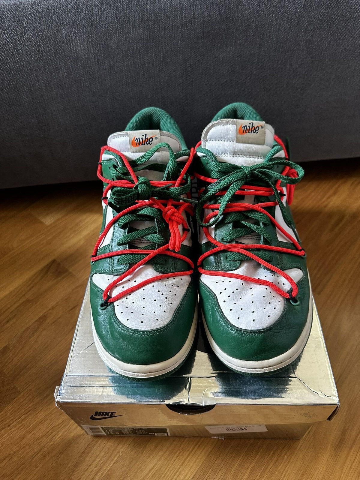 Nike × Off-White Nike x Off White dunk green Size US 10 / EU 43 - 6 Thumbnail