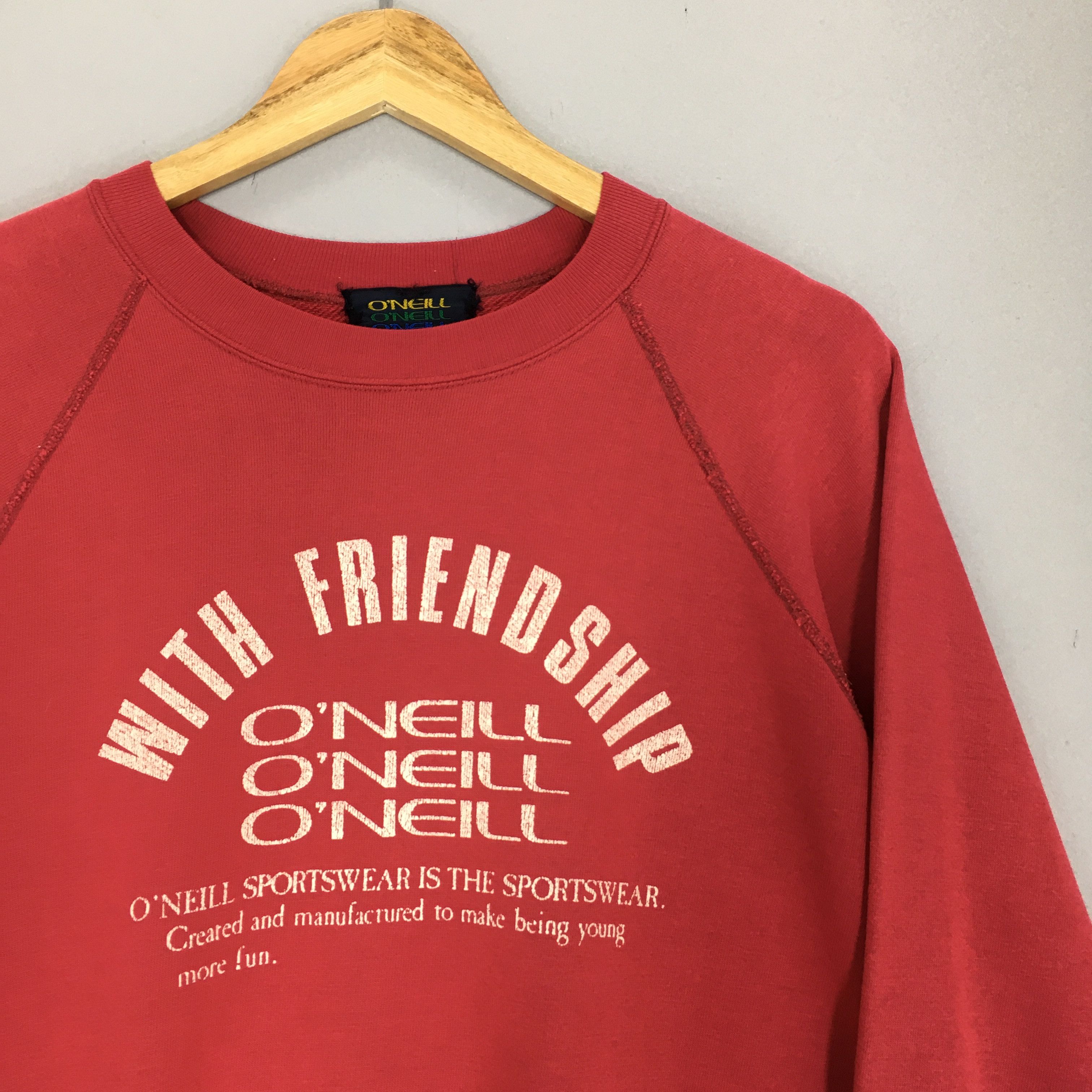 O'Neill × Vintage Vintage 90s O'neill Surf Sweatshirt Medium Size US M / EU 48-50 / 2 - 2 Thumbnail