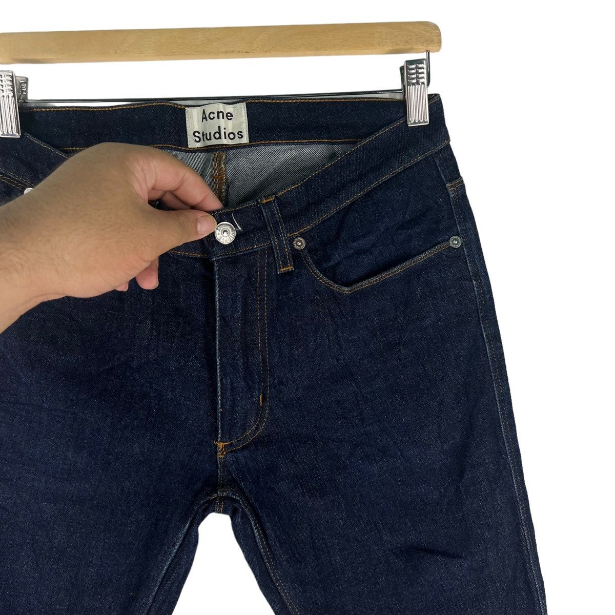 Acne Studios 🔥Rich Blue Straight Cut Denim Acne Studio Made in Italy Size US 30 / EU 46 - 4 Thumbnail