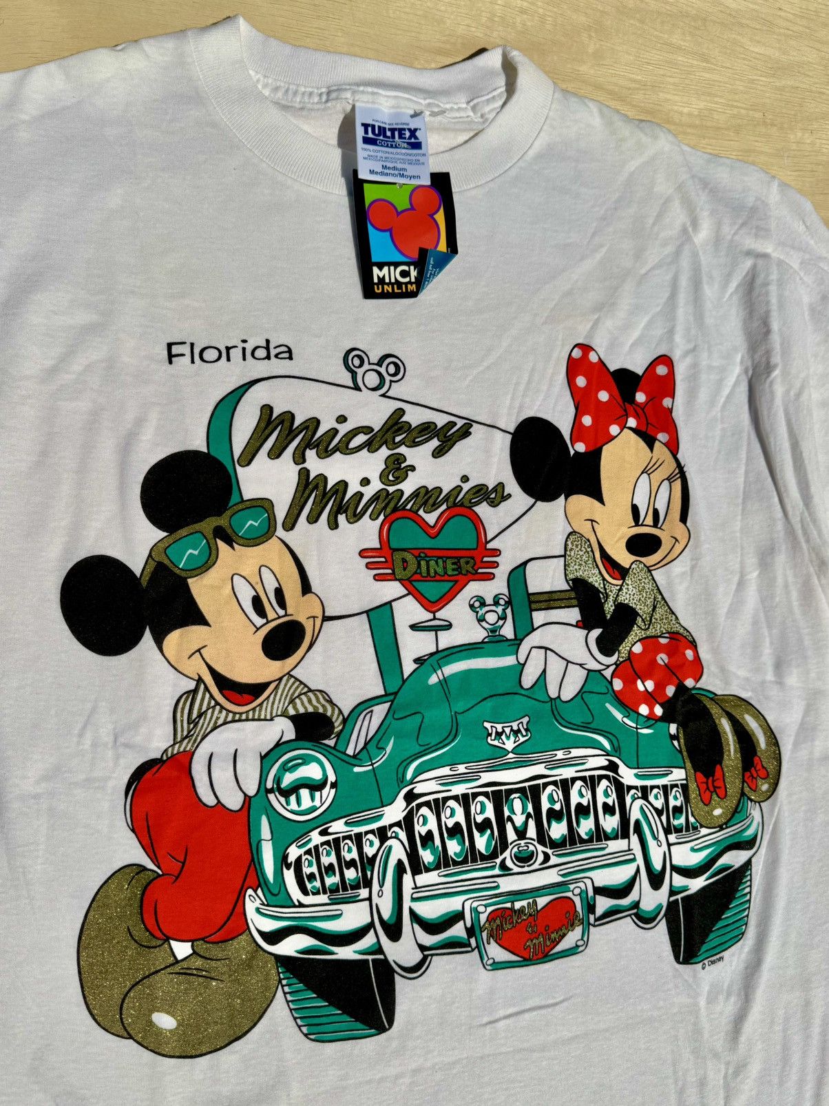 Disney × Mickey Mouse × Vintage Vintage Disney Mickey Minnie AOP T-Shirt (New With Tags) Size US M / EU 48-50 / 2 - 2 Thumbnail