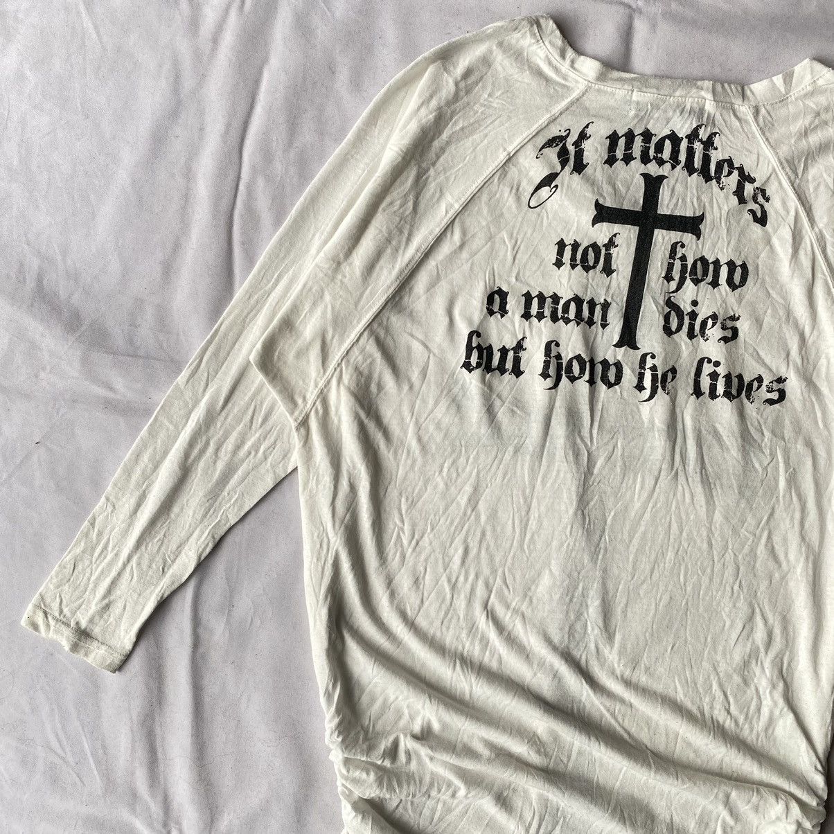 If Six Was Nine × Japanese Brand × Le Grande Bleu (L.G.B.) Y2K Edgy Gothic Grunge Cross “It Matters” Ruched Hem Tees Size L / US 10 / IT 46 - 9 Thumbnail