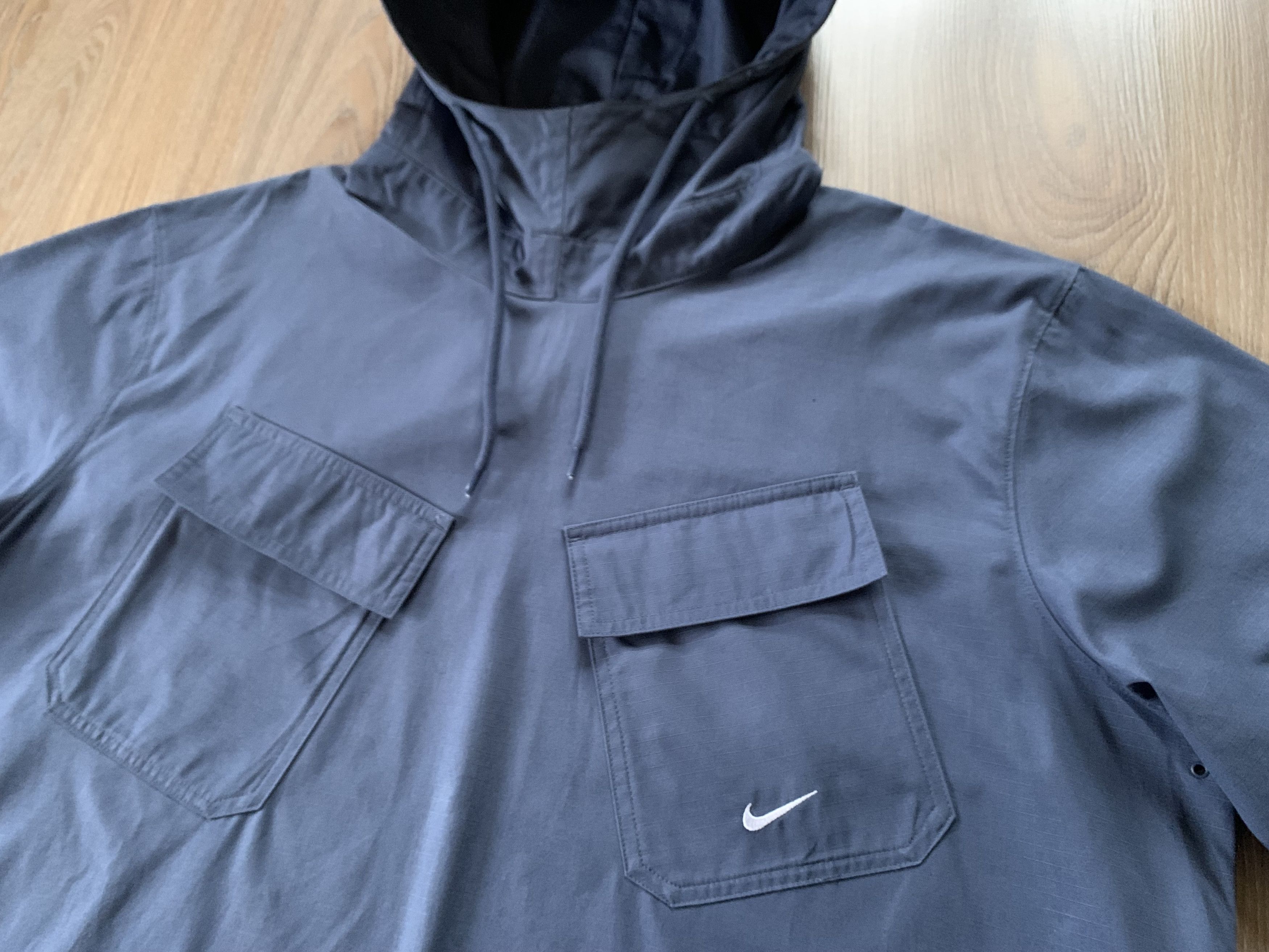 Nike × Vintage Nike Life Woven Pullover Field Jacket Hood Size US L / EU 52-54 / 3 - 5 Thumbnail