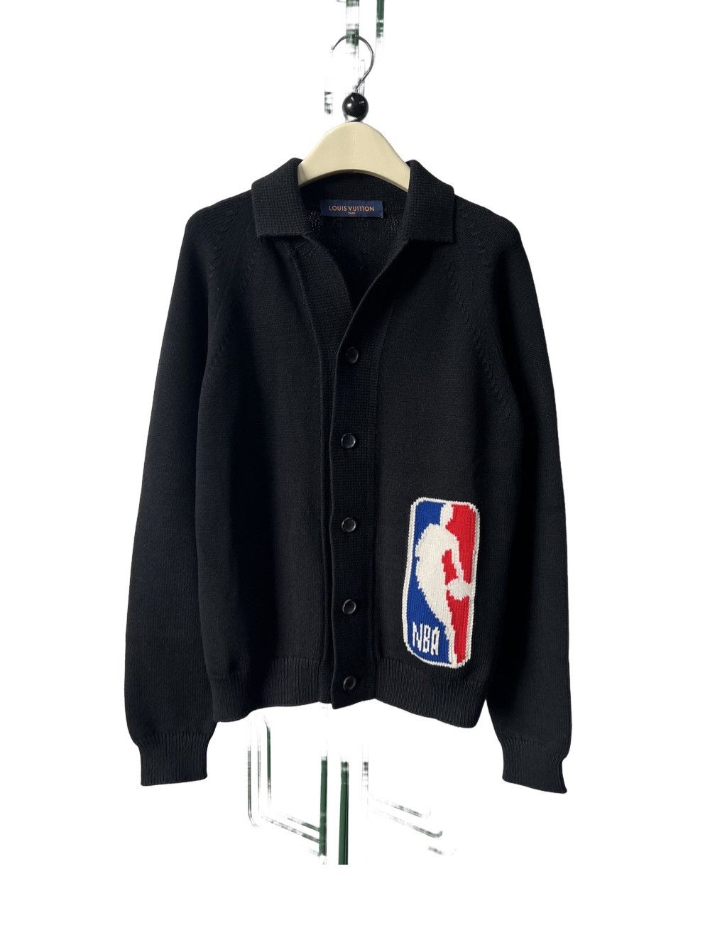 Louis Vuitton Louis Vuitton's latest black NBA knit logo cardigan