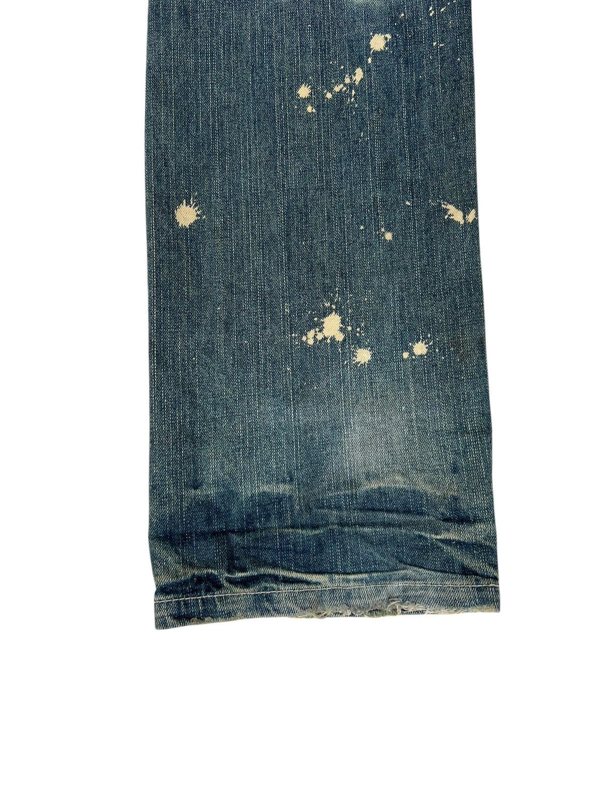 Vintage Double Waist Dirty Mud Denim Distressed Jeans Size US 31 - 15 Thumbnail