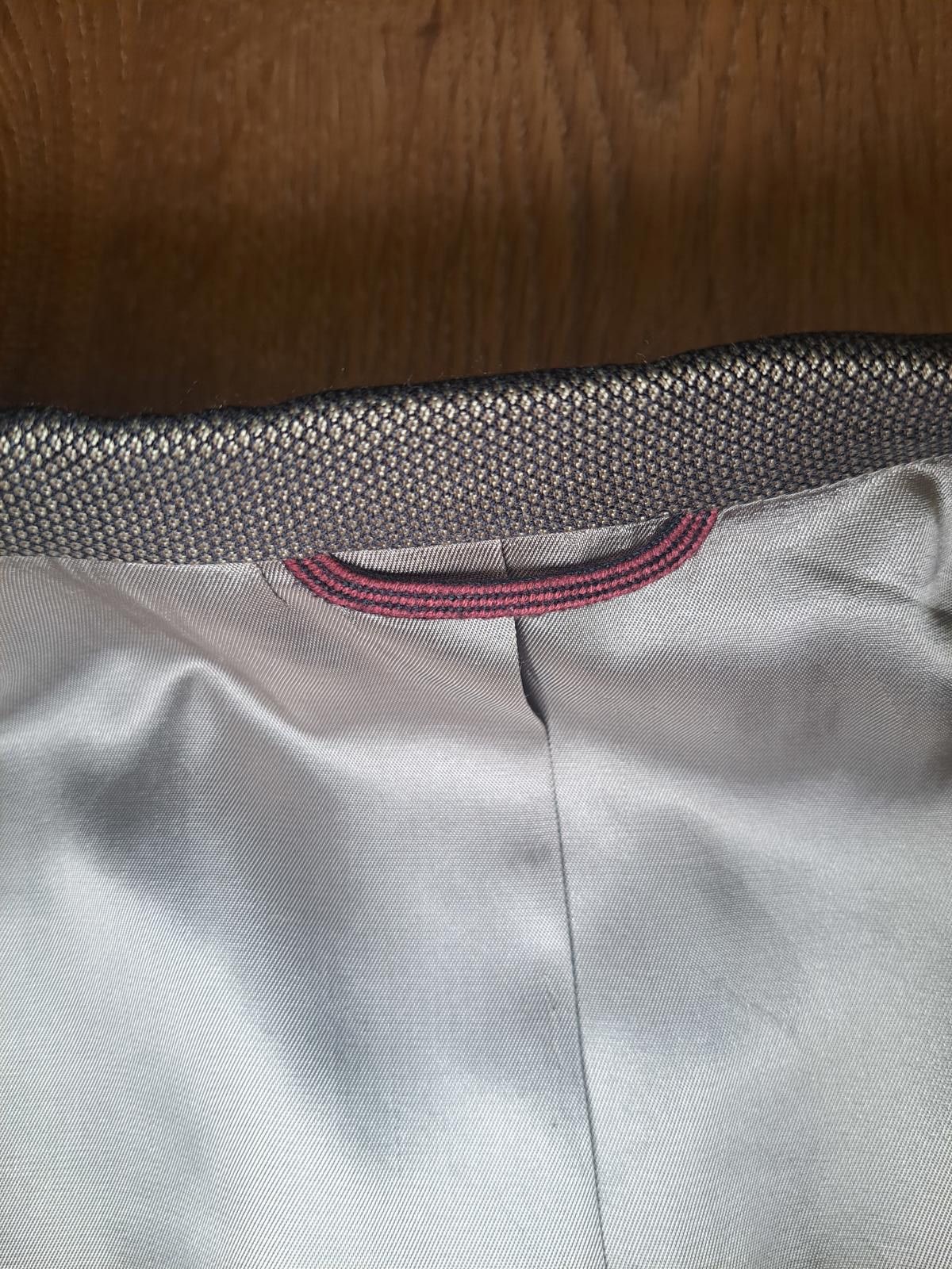 Hart Schaffner Marx Hart Schaffner Marx Sport Coat Mens 46L Gold Birdseye Wool Size 46L - 7 Thumbnail