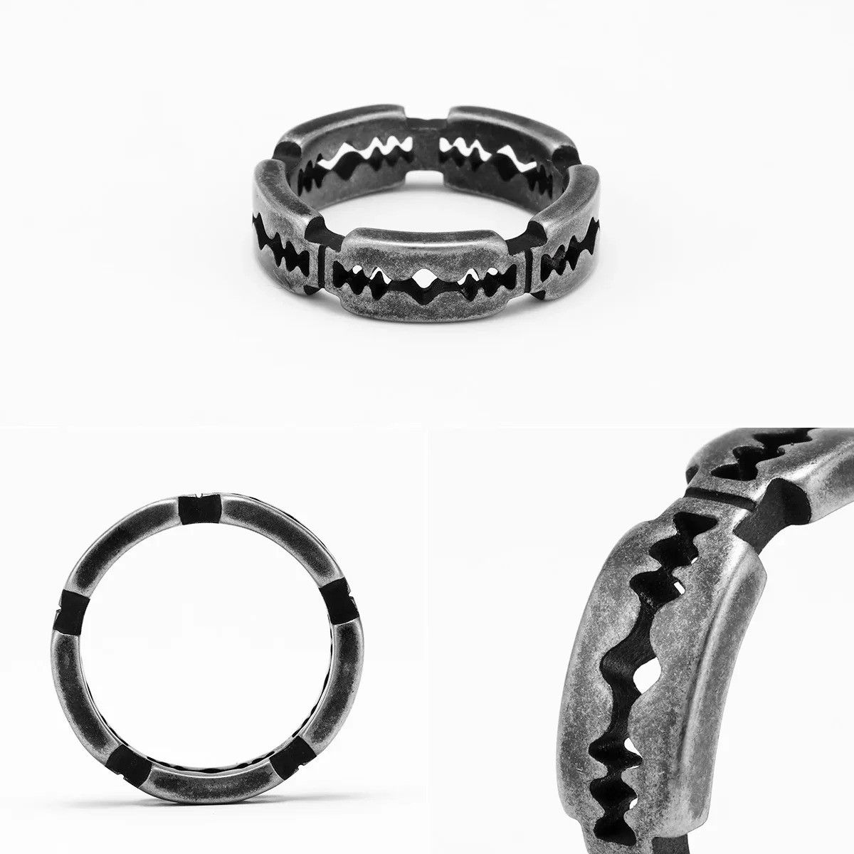 Jewelry Retro Razor Blade Ring Streetwear Jewelry Fashion Gift Size ONE SIZE - 4 Thumbnail