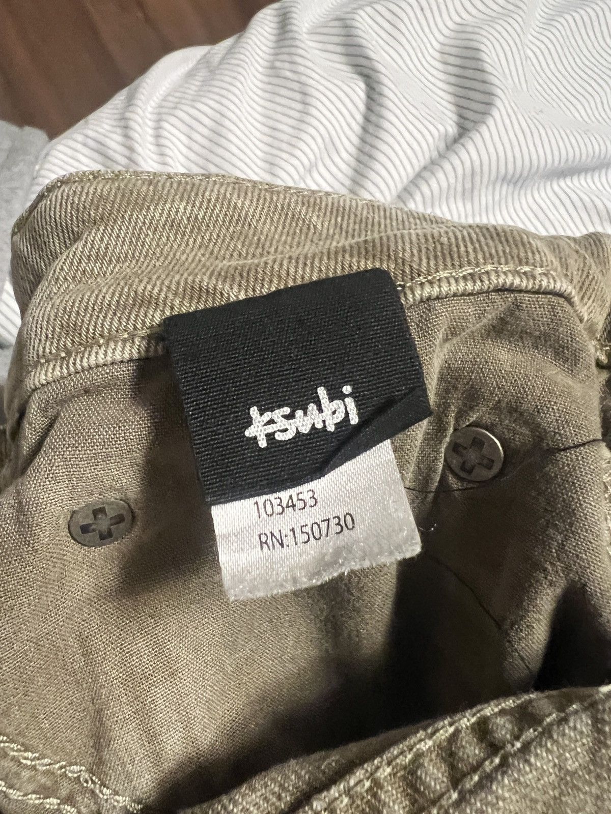 Designer × Ksubi Beige Khaki K Subi Jeans Size US 33 - 2 Thumbnail