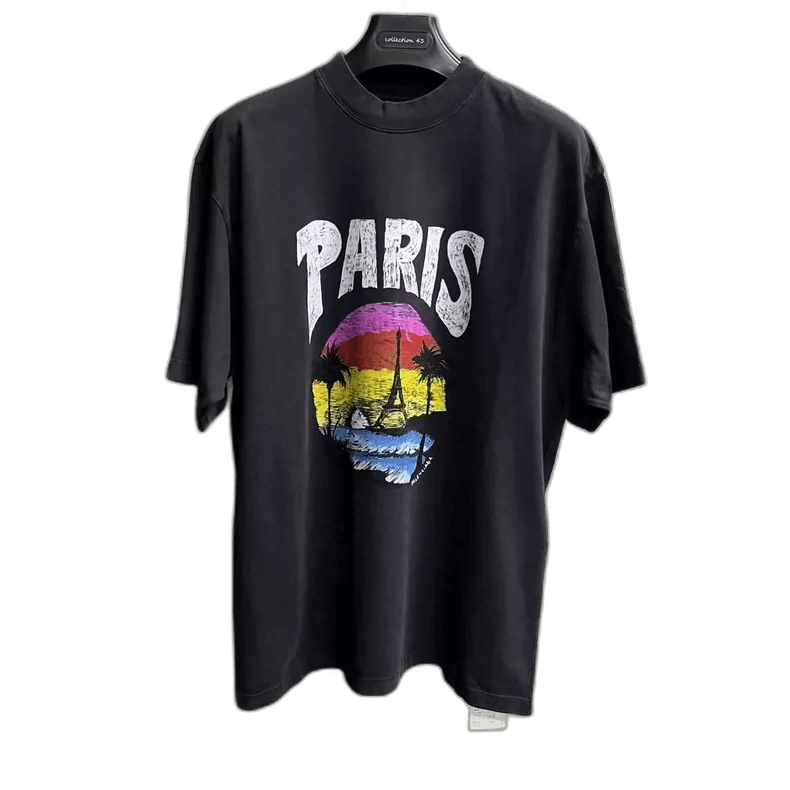 Balenciaga Balenciaga Black Letter Print Short Sleeve TShirt-2505 Size US M / EU 48-50 / 2 - 1 Thumbnail