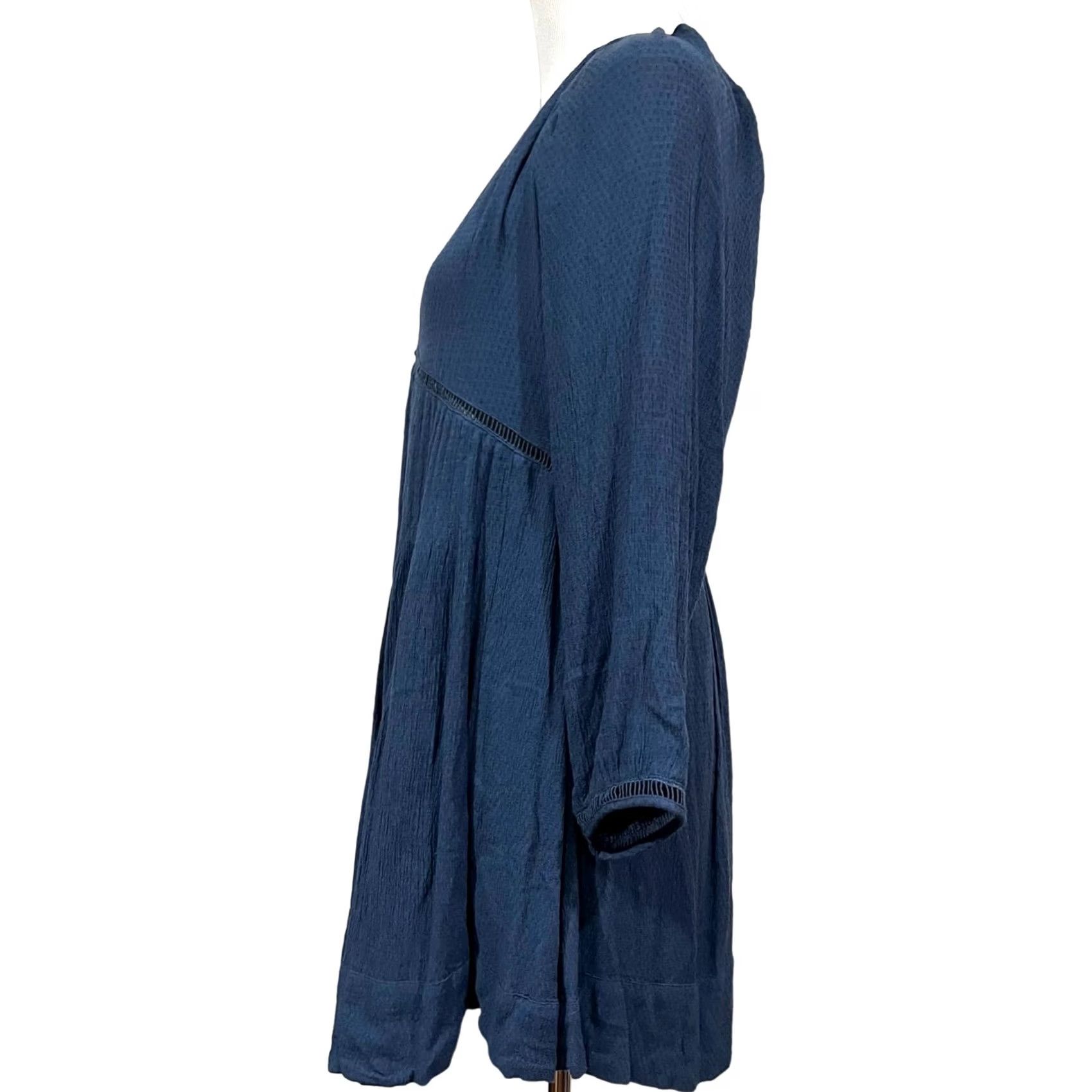 Free People Free People Mini Dress Swing Blue Boho Deep V-Neck Go Lightly Women’s XS Dress Size XS / US 0-2 / IT 36-38 - 6 Thumbnail