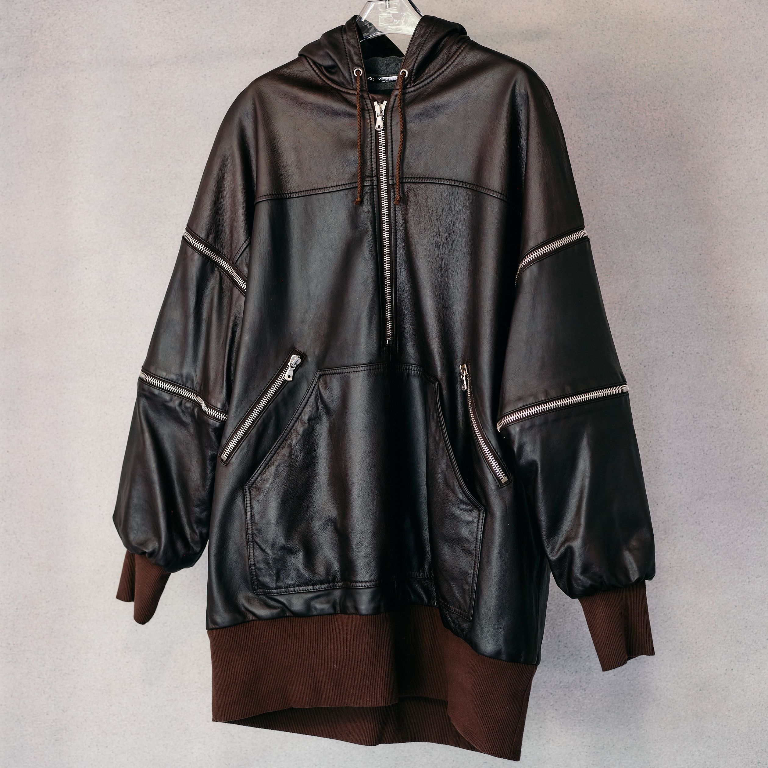 Dolce & Gabbana Dolce & Gabbana AW 2003 Goat Leather Hoodie Size US L / EU 52-54 / 3 - 3 Thumbnail