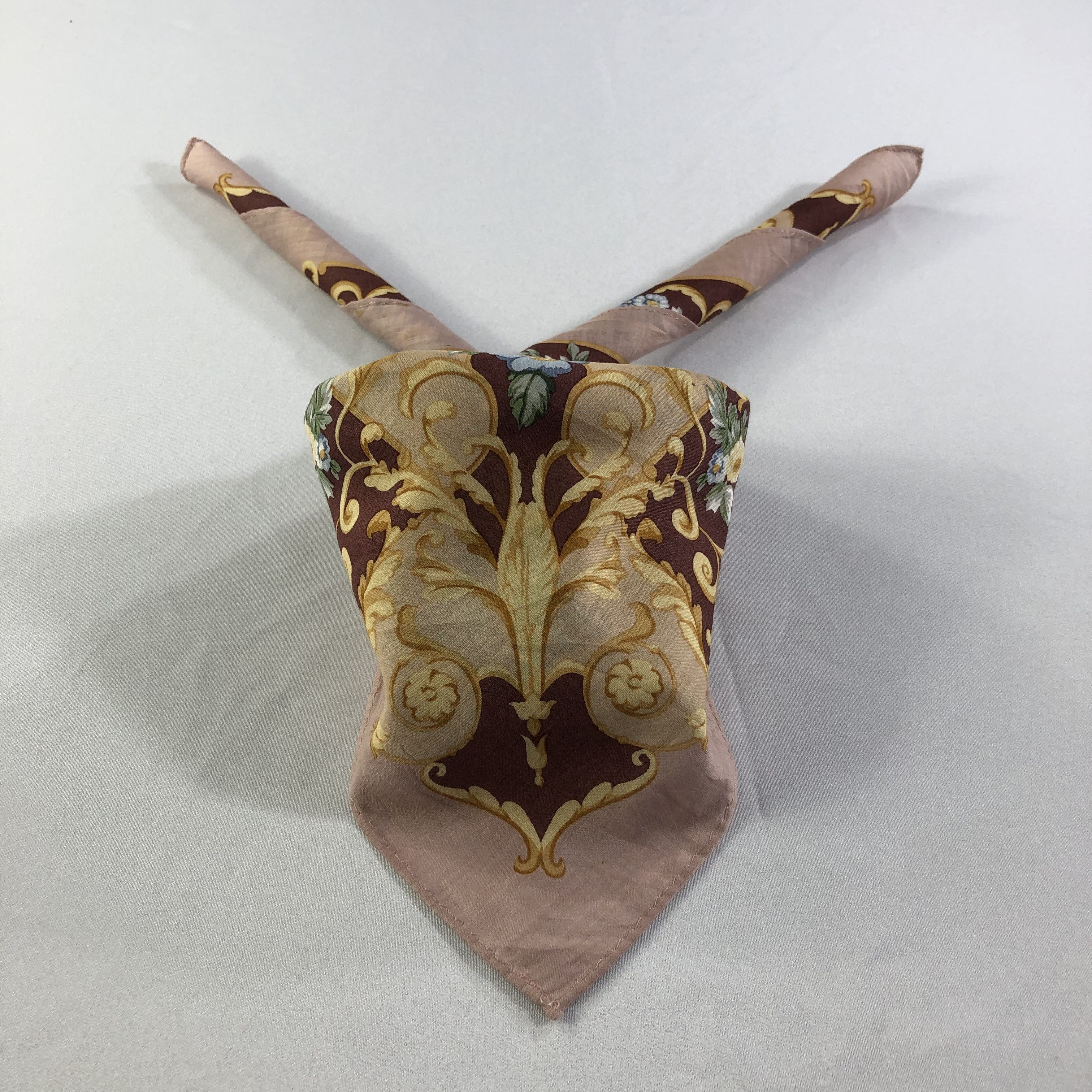 Ralph Lauren × Vintage Ralph Lauren Baroque Handkerchief Neckerchief Bandana H1779 Size ONE SIZE - 1 Thumbnail