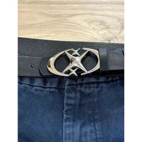 Japanese Brand Black Triple Star Belt Size 30 - 7 Thumbnail