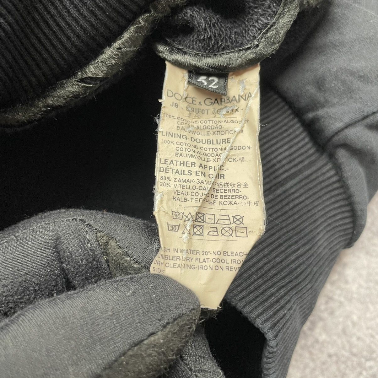 Dolce & Gabbana Dolce Gabbana Metal Logo Faded Zip Hoodie Size US XL / EU 56 / 4 - 14 Thumbnail