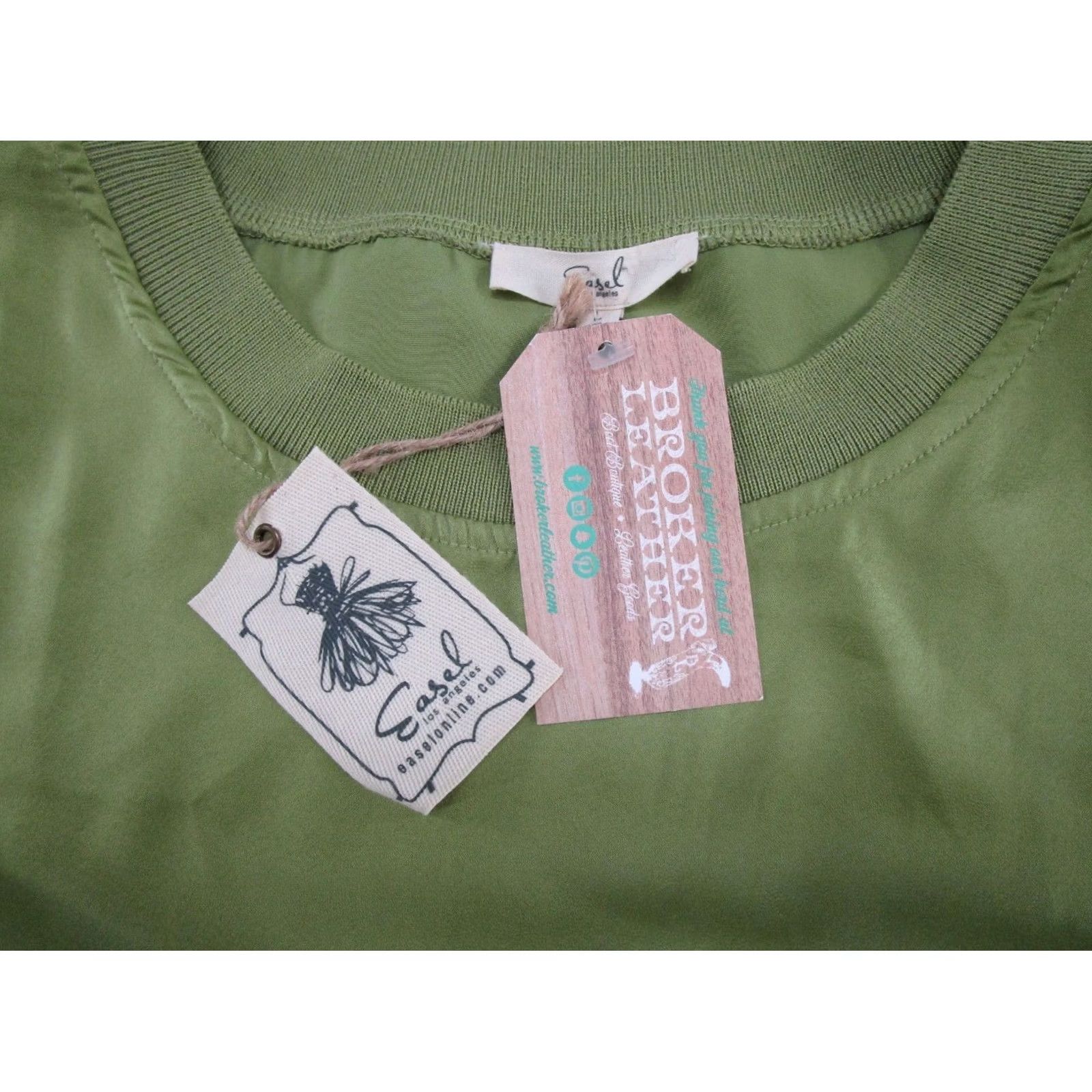 Vintage Easel Shirt Dress Green Midi Sleeveless Womens Size L Preppy NEW Size L / US 10 / IT 46 - 2 Thumbnail