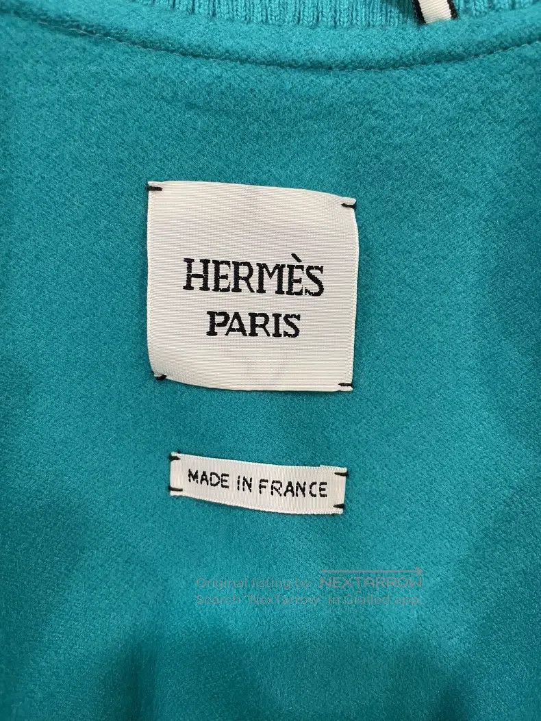 Hermes Hermes Peacock Blue Cashmere Women's Jacket Size XS / US 0-2 / IT 36-38 - 7 Thumbnail