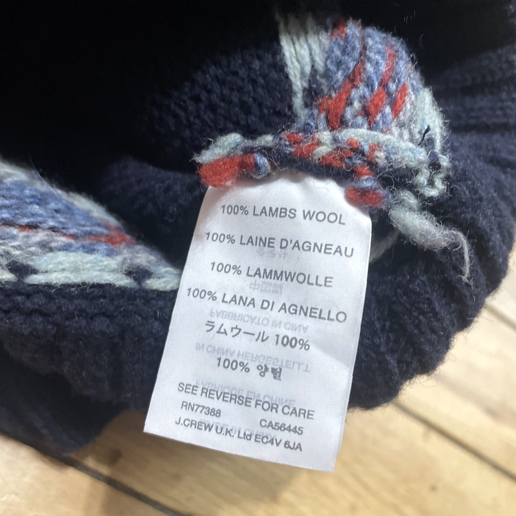 J.Crew J.CREW Shawl Cardigan 100% Lambs Wool Heavy Sweater Blue Red Mens L Fairisle Wool Cardigan Size US L / EU 52-54 / 3 - 5 Thumbnail