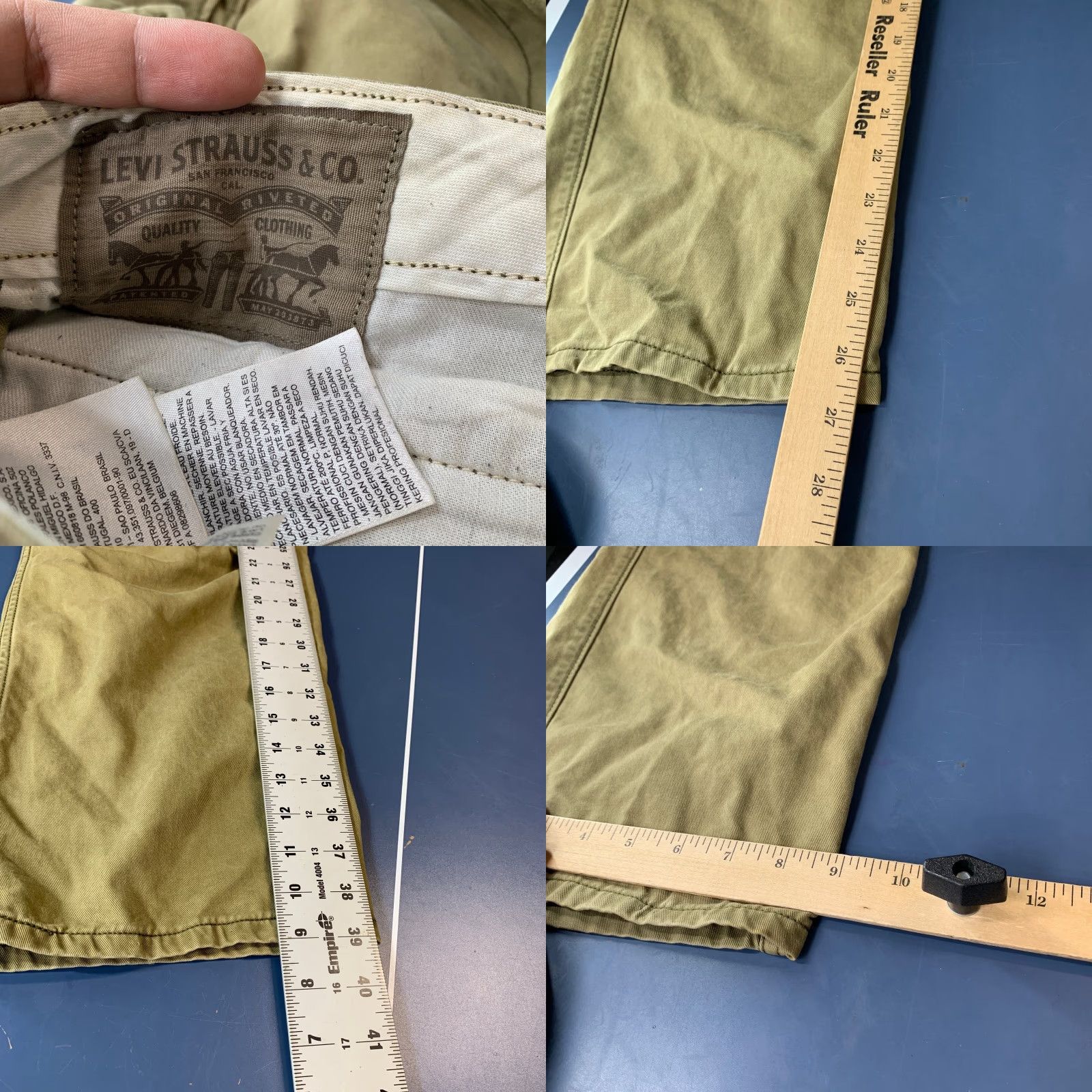 Levi's VINTAGE Levi's Cargo Pants Mens 36x30 Khaki Relaxed Fit Straight Pockets Denim Canvas Beige Cargo Pocket Casual Mens Size US 36 / EU 52 - 9 Thumbnail