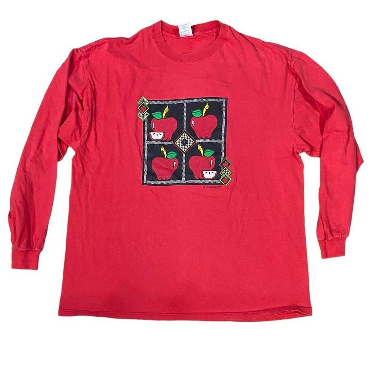 Fruit Of The Loom 90s red delta long sleeve Size US XXL / EU 58 / 5 - 1 Thumbnail