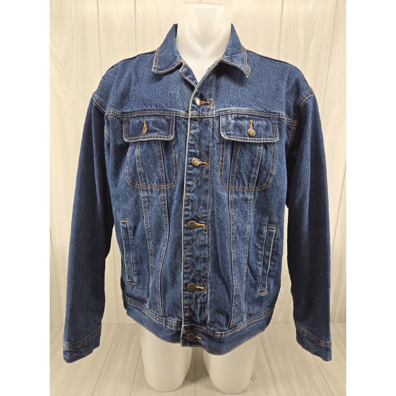 Wrangler VINTAGE Wrangler Rugged Wear Denim Jacket Flannel Lined XXL Blue Trucker RJK32AN Size US XXL / EU 58 / 5 - 2 Thumbnail