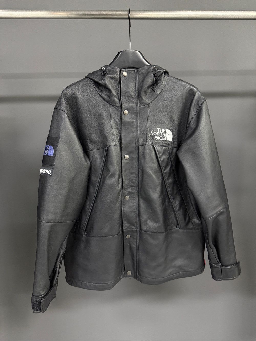 Supreme Supreme Court Cards Hooded Leather Jacket Size M NWT | Grailed