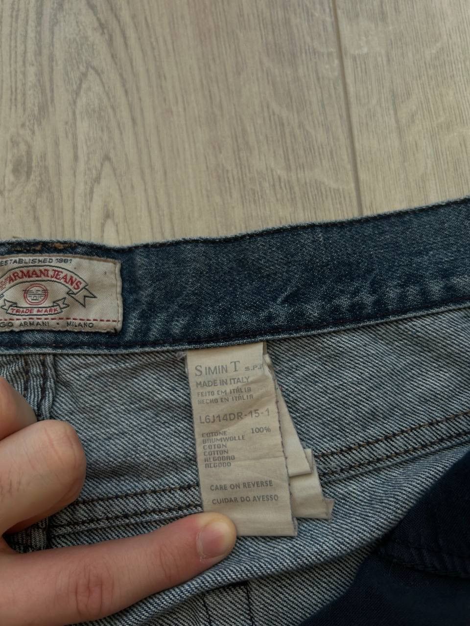 Armani Vintage 90's Armani Jeans Metal Logo Denim Comfort fit Size US 38 / EU 54 - 7 Thumbnail