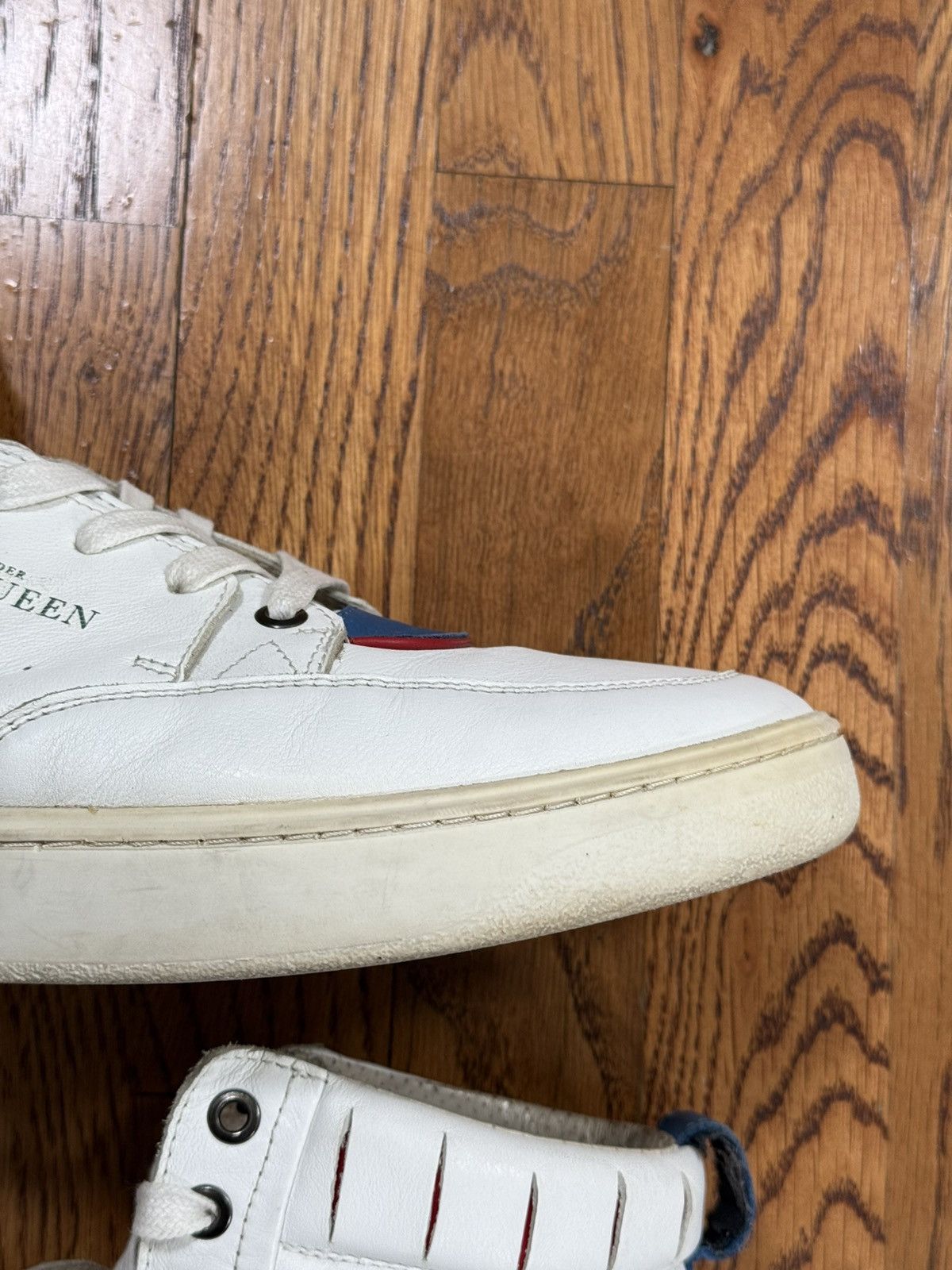 Alexander McQueen × Puma Alexander McQueen x Puma High Top Sneakers White Leather Size US 11 / EU 44 - 4 Thumbnail