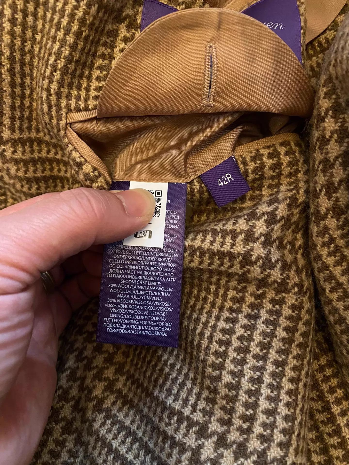 Polo Ralph Lauren RL Purple Label 67 RRL Italian Suit New Old Money Size 42R - 7 Thumbnail