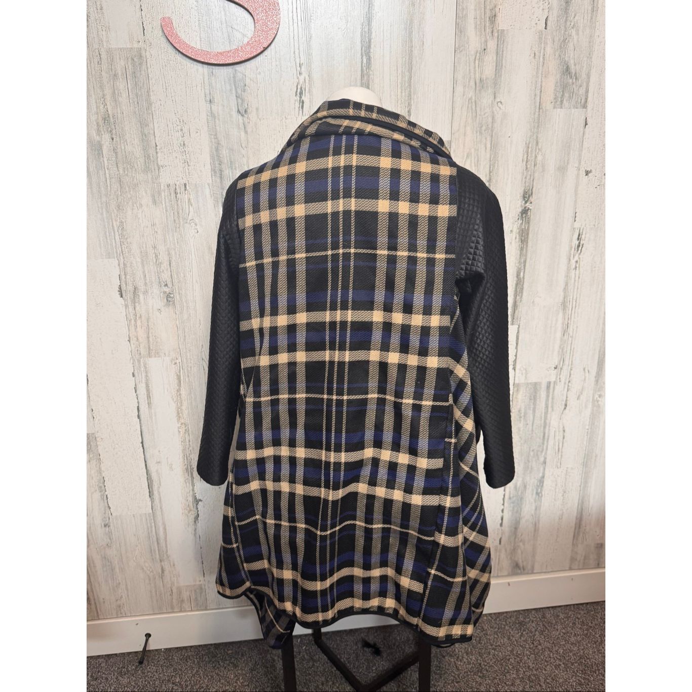MoMA Dilay Moda Plaid Open Front Cardigan Jacket Size Small Size S / US 4 / IT 40 - 3 Thumbnail