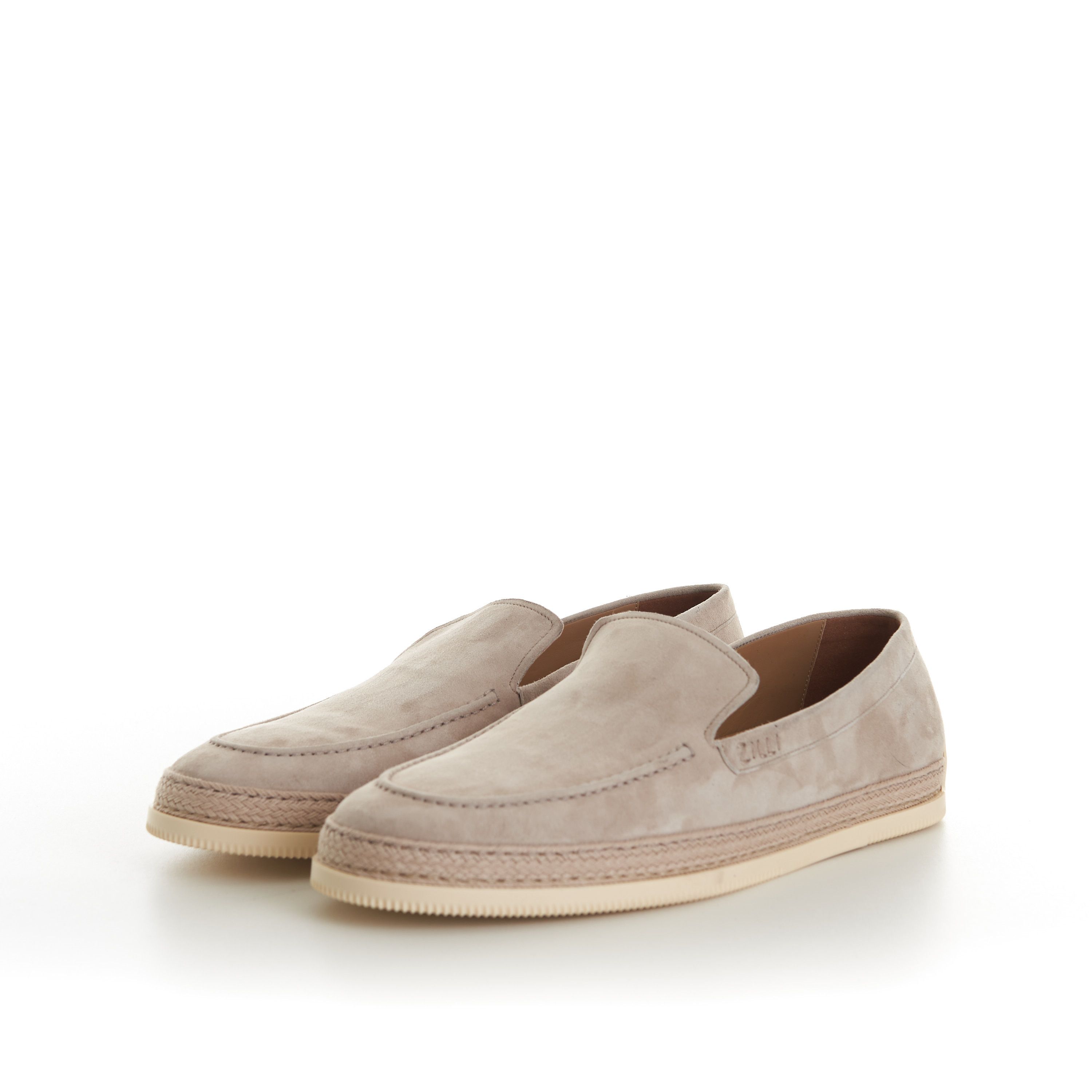 Zilli Beige Casual Moccasins, White Woven Outsole Size US 8 / EU 41 - 3 Thumbnail