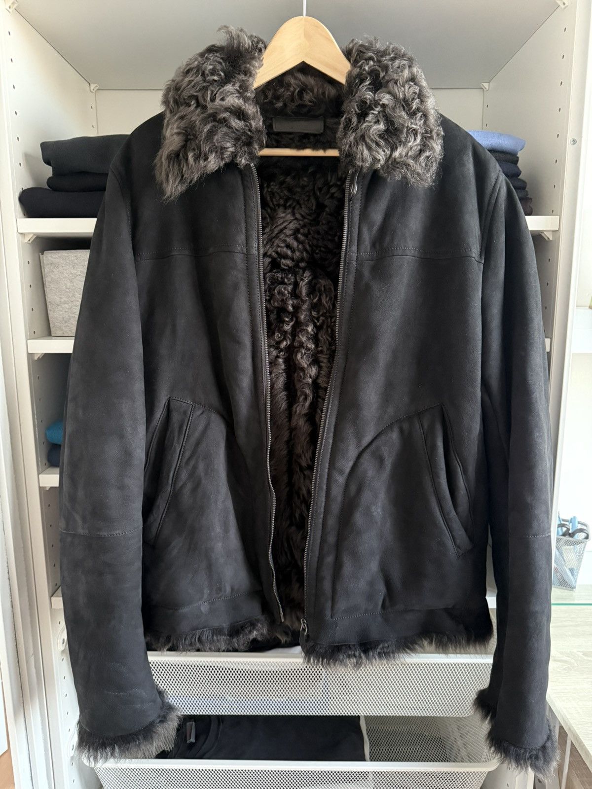 Prada curly shearling jacket