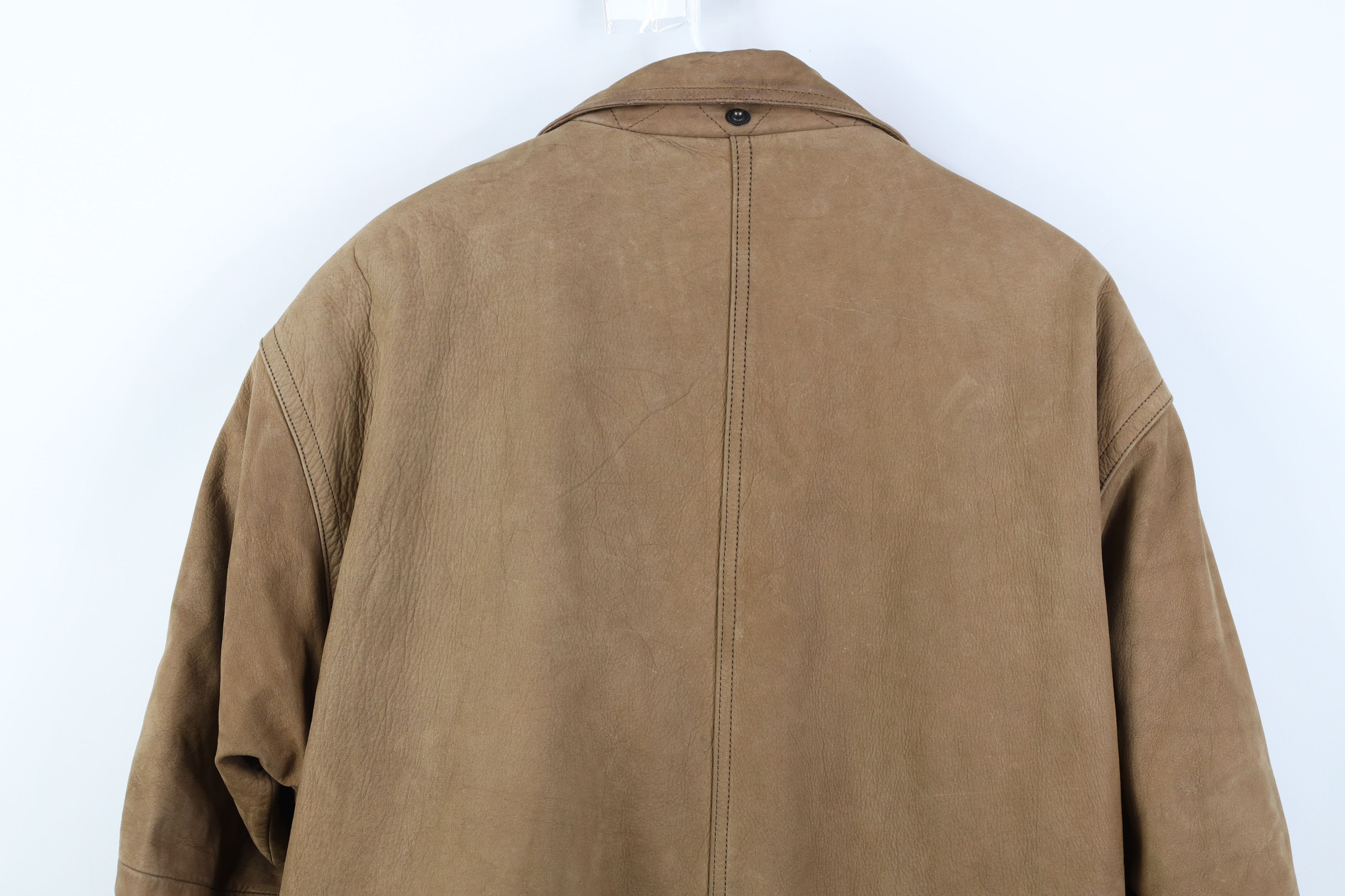Vintage Vintage 90s Streetwear Lined Suede Leather Chore Barn Jacket Size US L / EU 52-54 / 3 - 16 Thumbnail