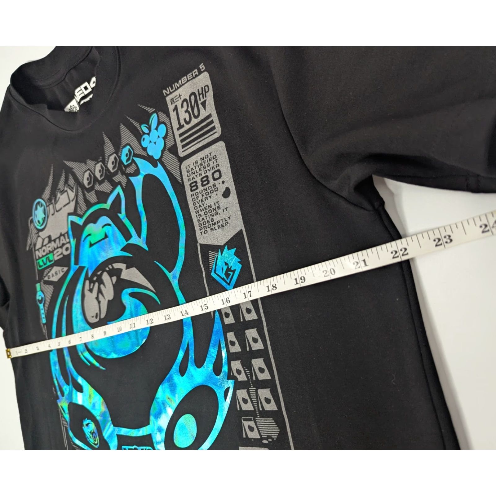 Vintage VINTAGE Neo4ic Pokemon Snorlax Black Blue Holographic T-Shirt XL SNOR-LX Holo Size US XL / EU 56 / 4 - 5 Thumbnail